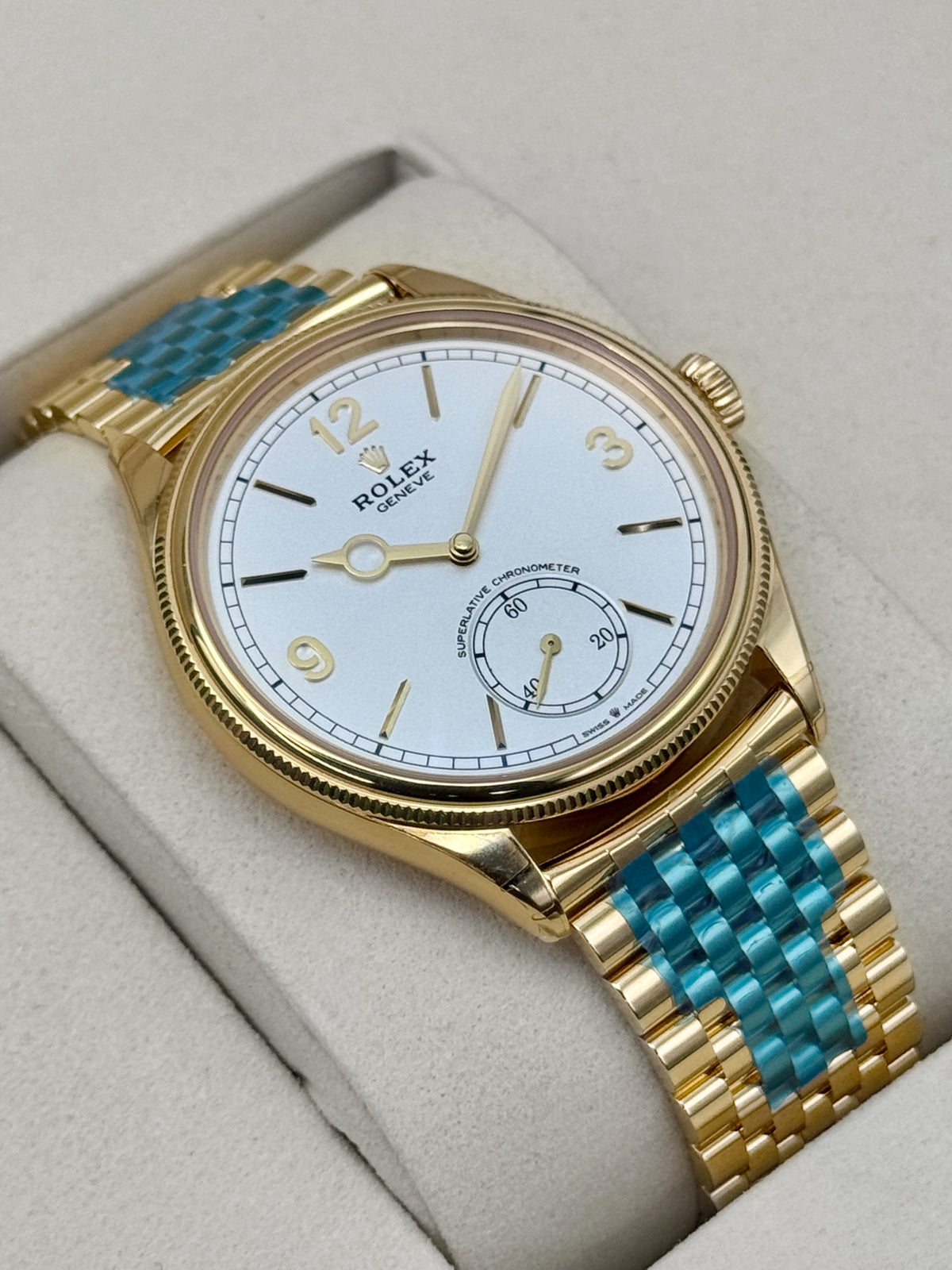 NEW 2026 Rolex 1908 39mm 52508 Yellow Gold Settimo Bracelet White Dial (STICKERED)