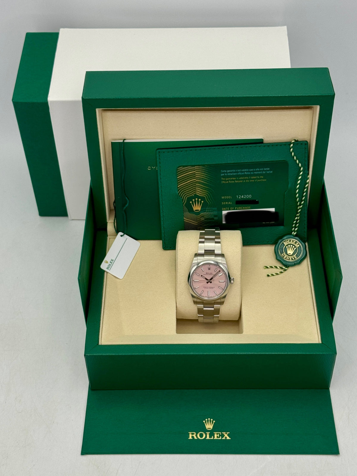 2025 Rolex Oyster Perpetual 34mm 124200 Candy Pink Dial
