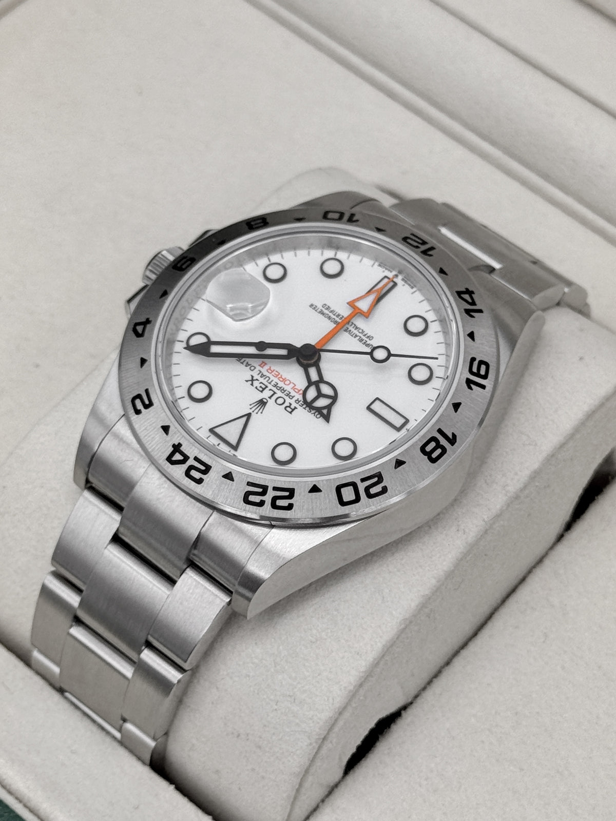 NEW 2026 Rolex Explorer II 42mm 226570 Stainless Steel Polar White Dial (NEW STYLE CARD)