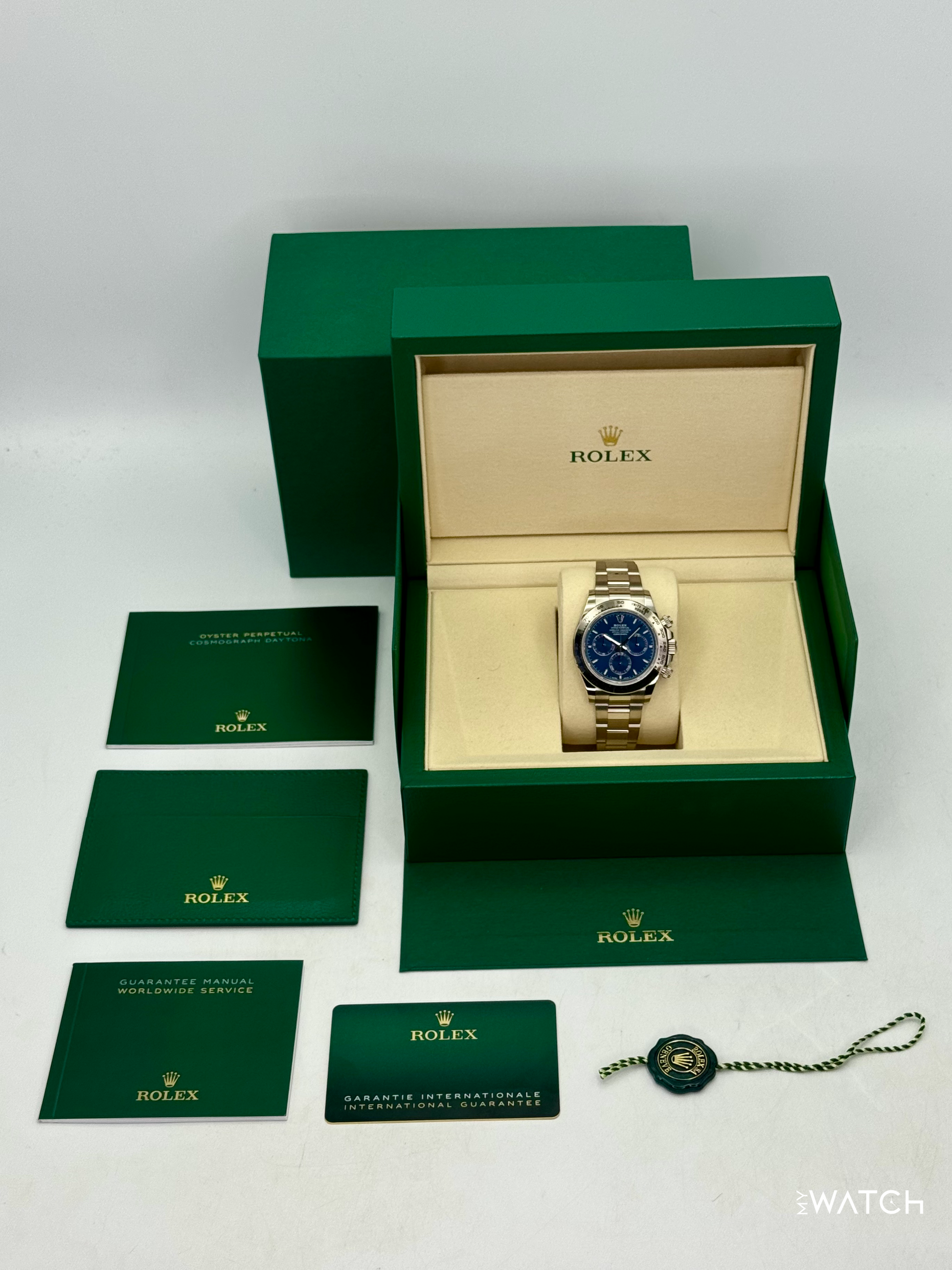 NEW 2026 Rolex Daytona 40mm 126509 White Gold Blue Dial - MyWatchLLC