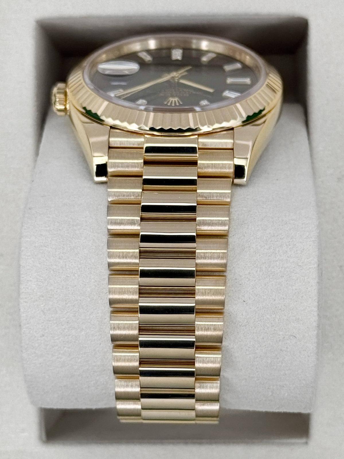 Rolex Day-Date 40mm 228238 Yellow Gold Black Diamond Dial