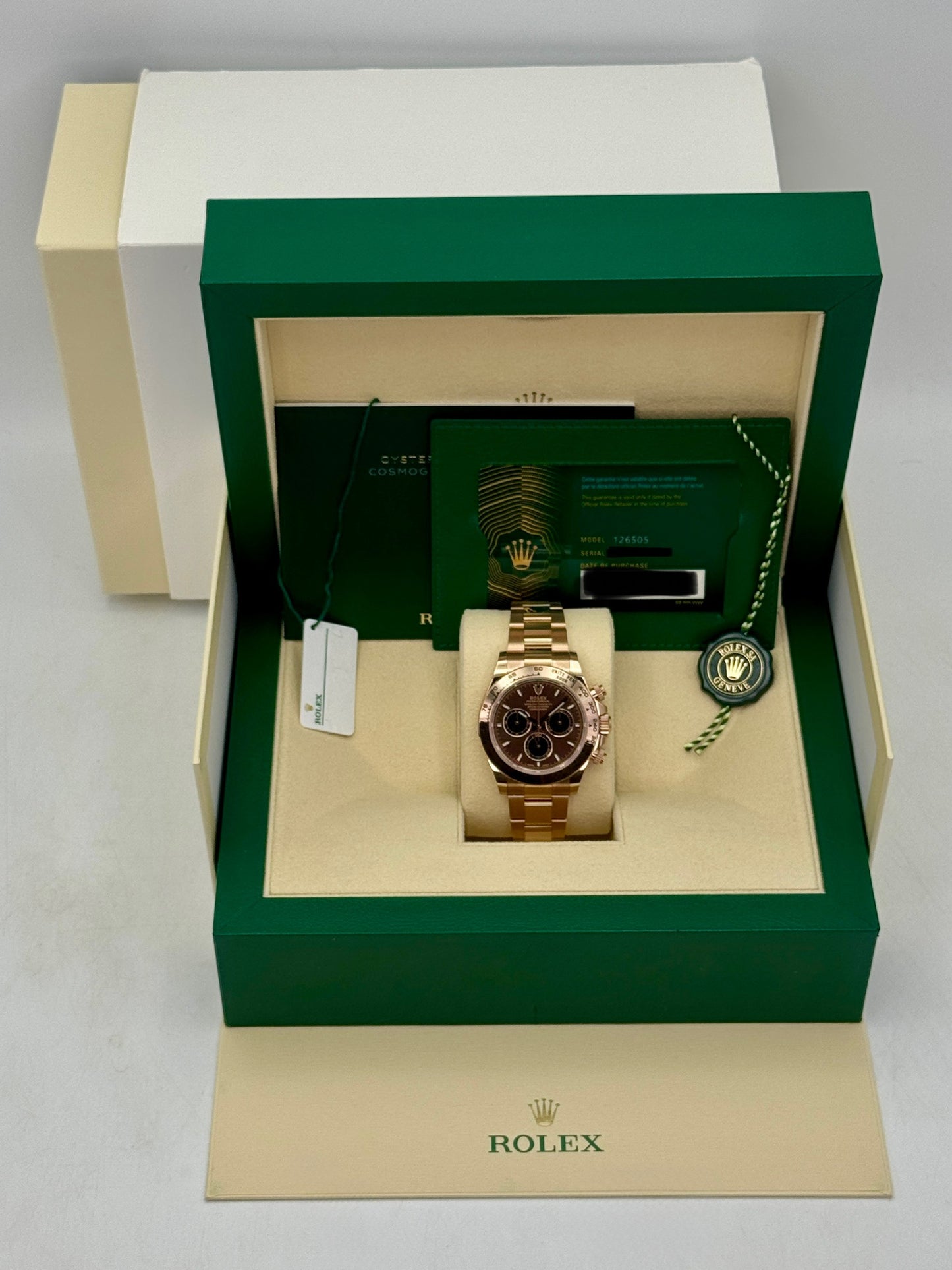 2025 Rolex Daytona 40mm 126505 Rose Gold Chocolate Dial