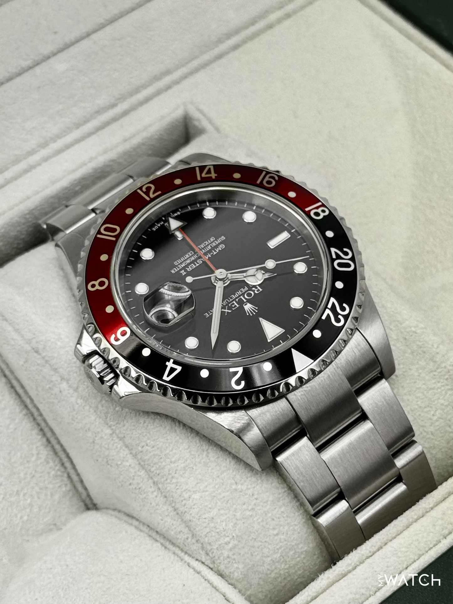 2005 Rolex GMT Master II "Coke" 40mm 16710 Stainless Steel Oyster Black Dial