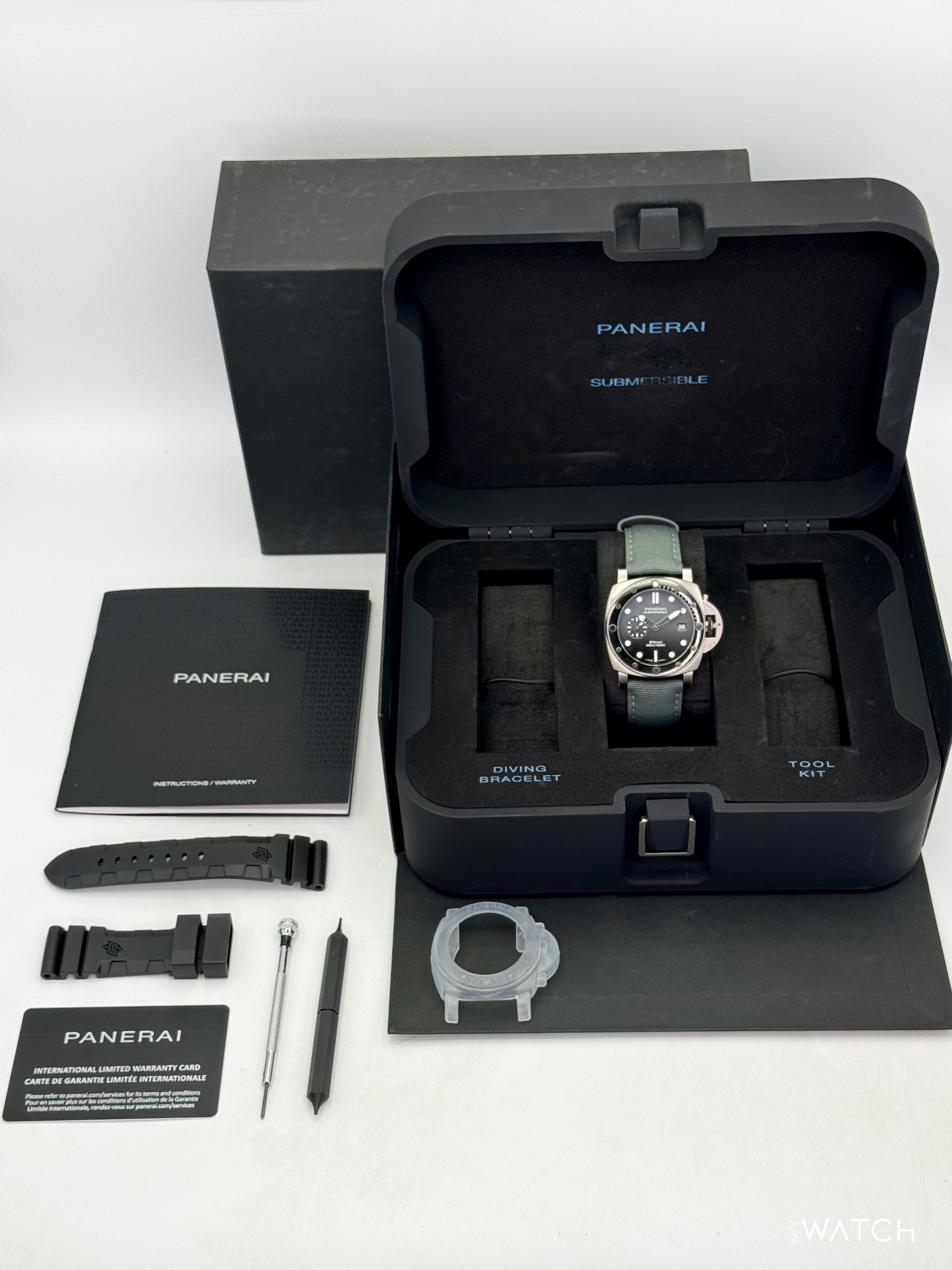2022 Panerai Quarantaquattro 44mm PAM01288 Stainless Steel Grey Dial - MyWatchLLC
