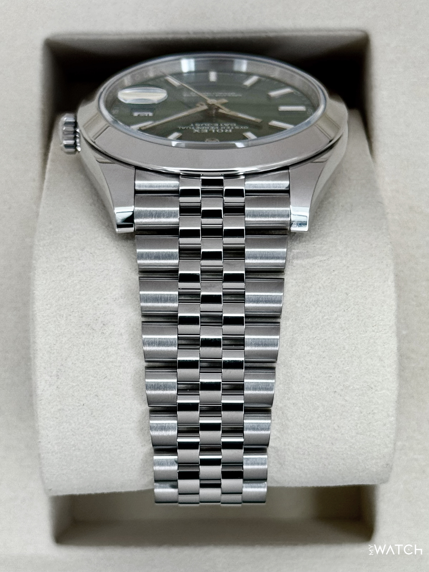 NEW 2026 Rolex Datejust 41mm 126300 Stainless Steel Jubilee Green Dial - MyWatchLLC