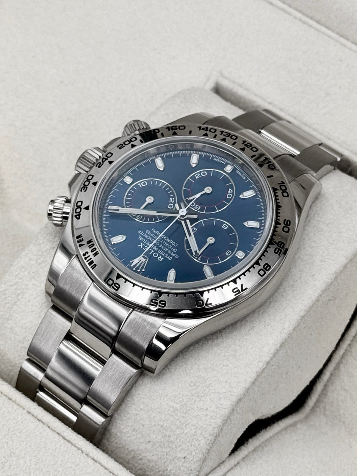 2021 Rolex Daytona 40mm 116509 White Gold Blue Dial