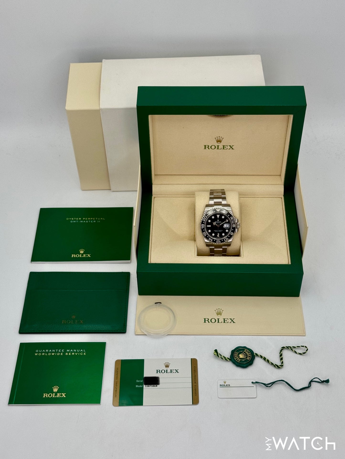 NEW OLD STOCK 2017 Rolex GMT-Master II 40mm 116710LN Stainless Steel Black Dial (STICKERED) - MyWatchLLC