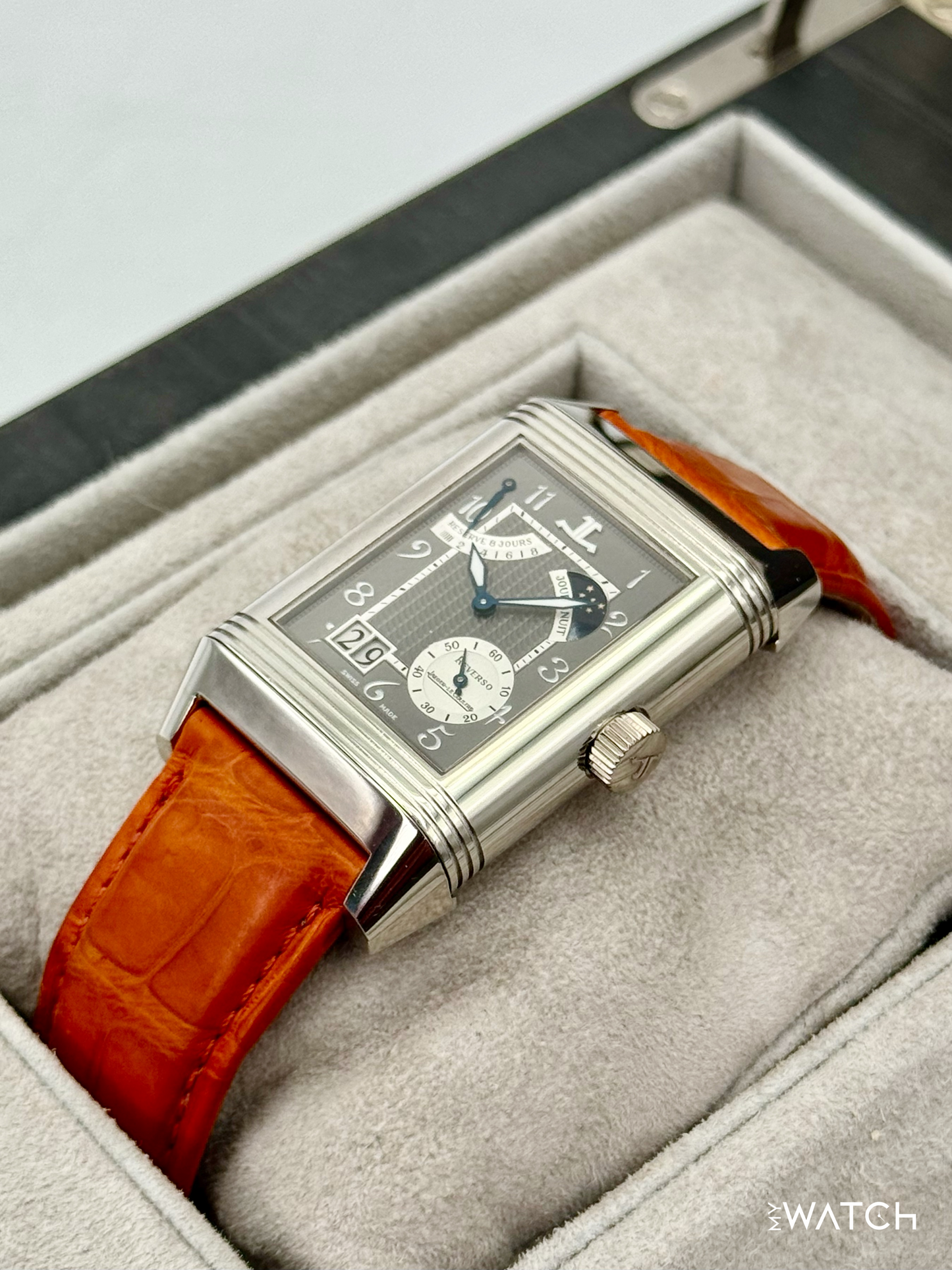 Jaeger-Coultre Reverso Sepatantieme 29mm Q3006420 Platinum Grey Dial