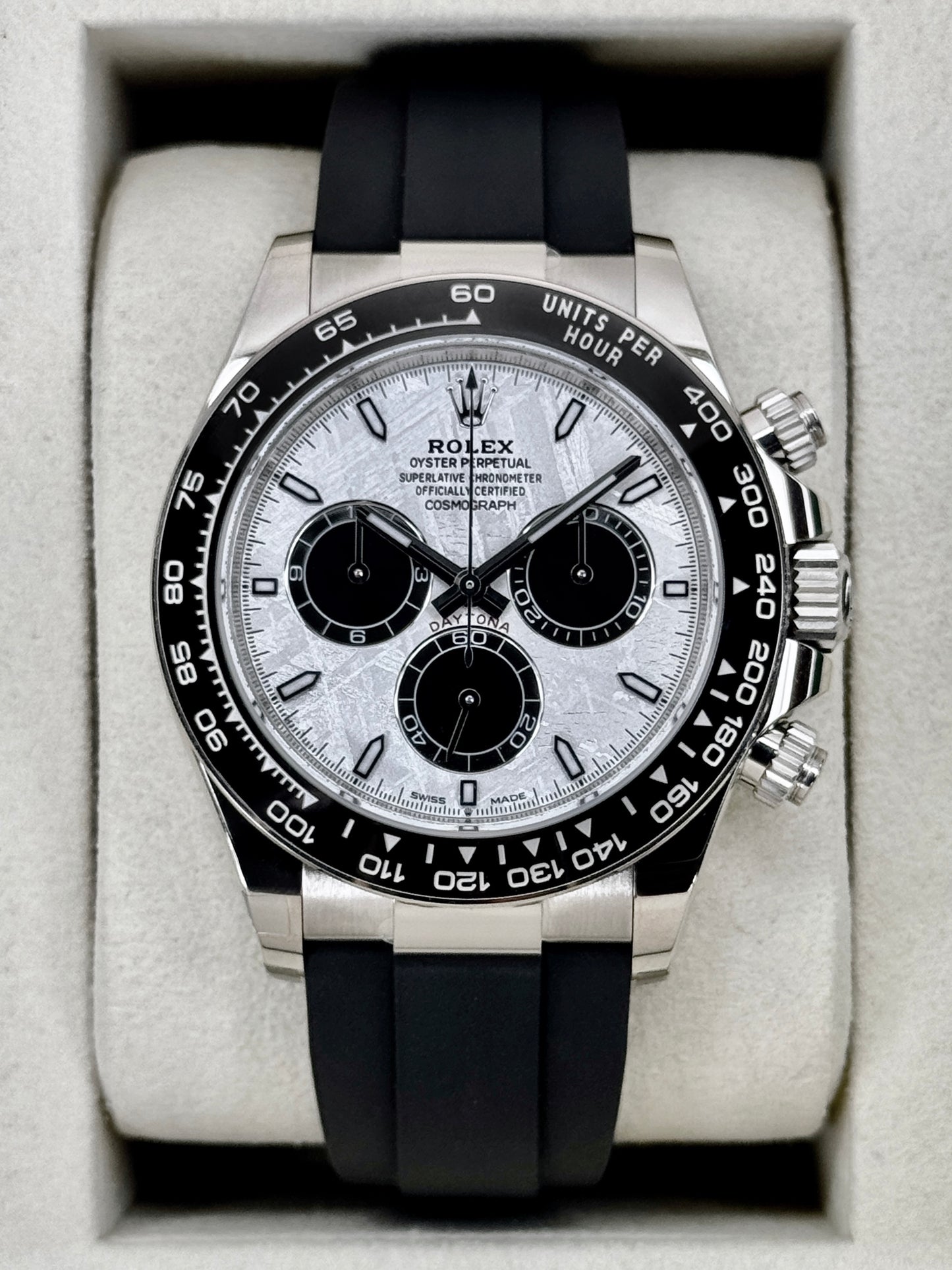 NEW 2026 Rolex Daytona 40mm 126519LN White Gold Oysterflex Meteorite Dial