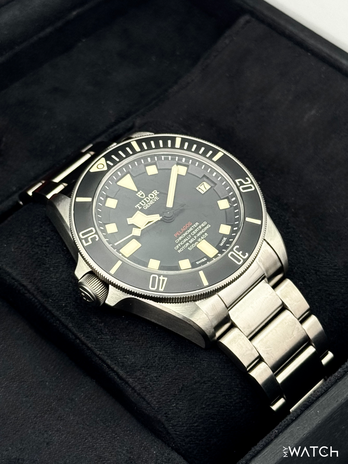 Tudor Pelagos LHD 42mm 25610TNL Titanium Black Dial - MyWatchLLC