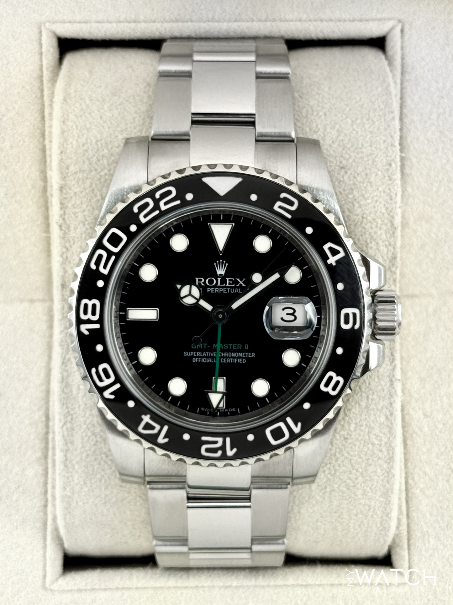 2007 Rolex GMT-Master II 40mm 116710LN Stainless Steel Black Dial