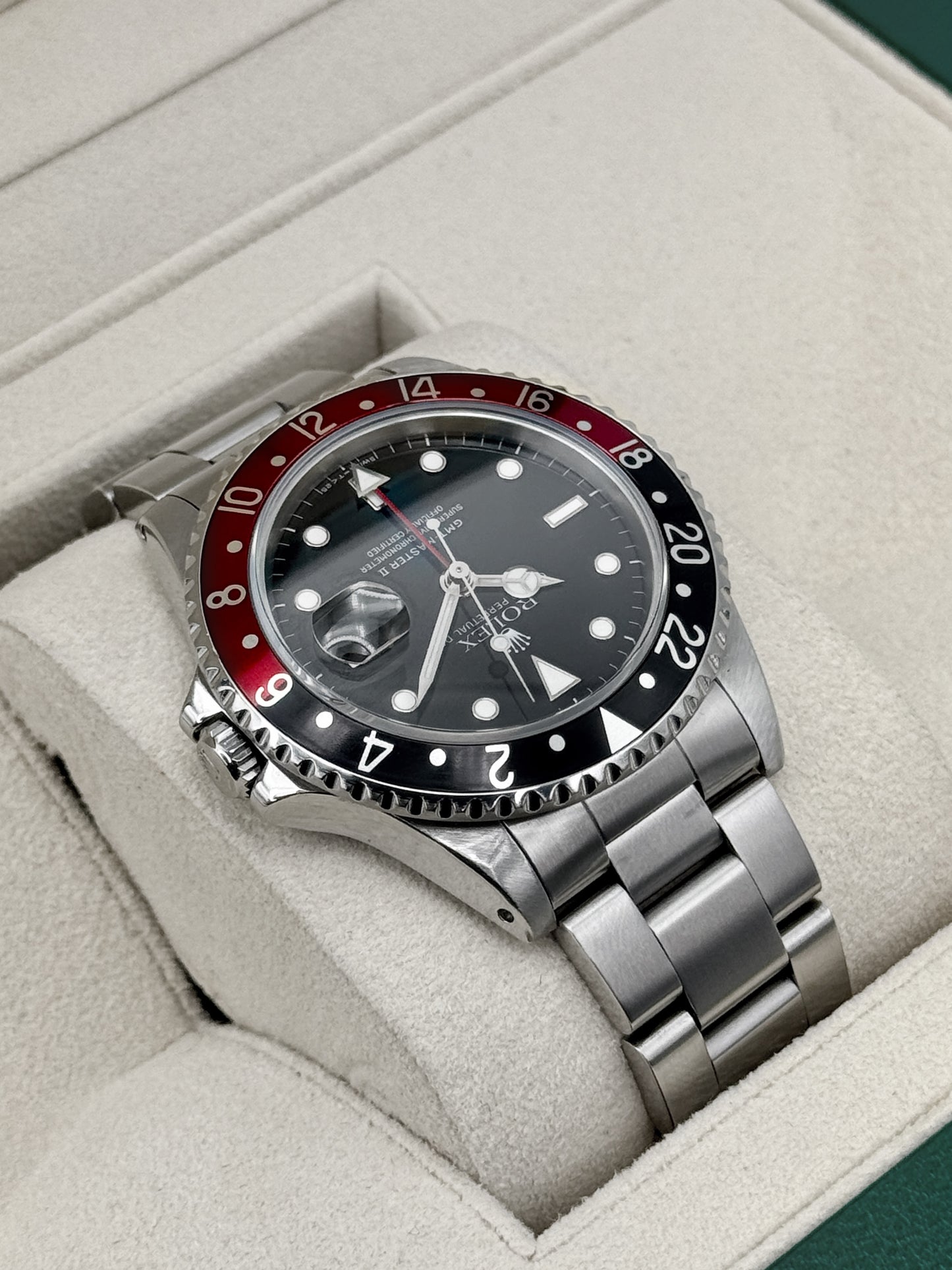 1991 Rolex GMT Master II "Coke" 40mm 16710 Stainless Steel Oyster Black Dial