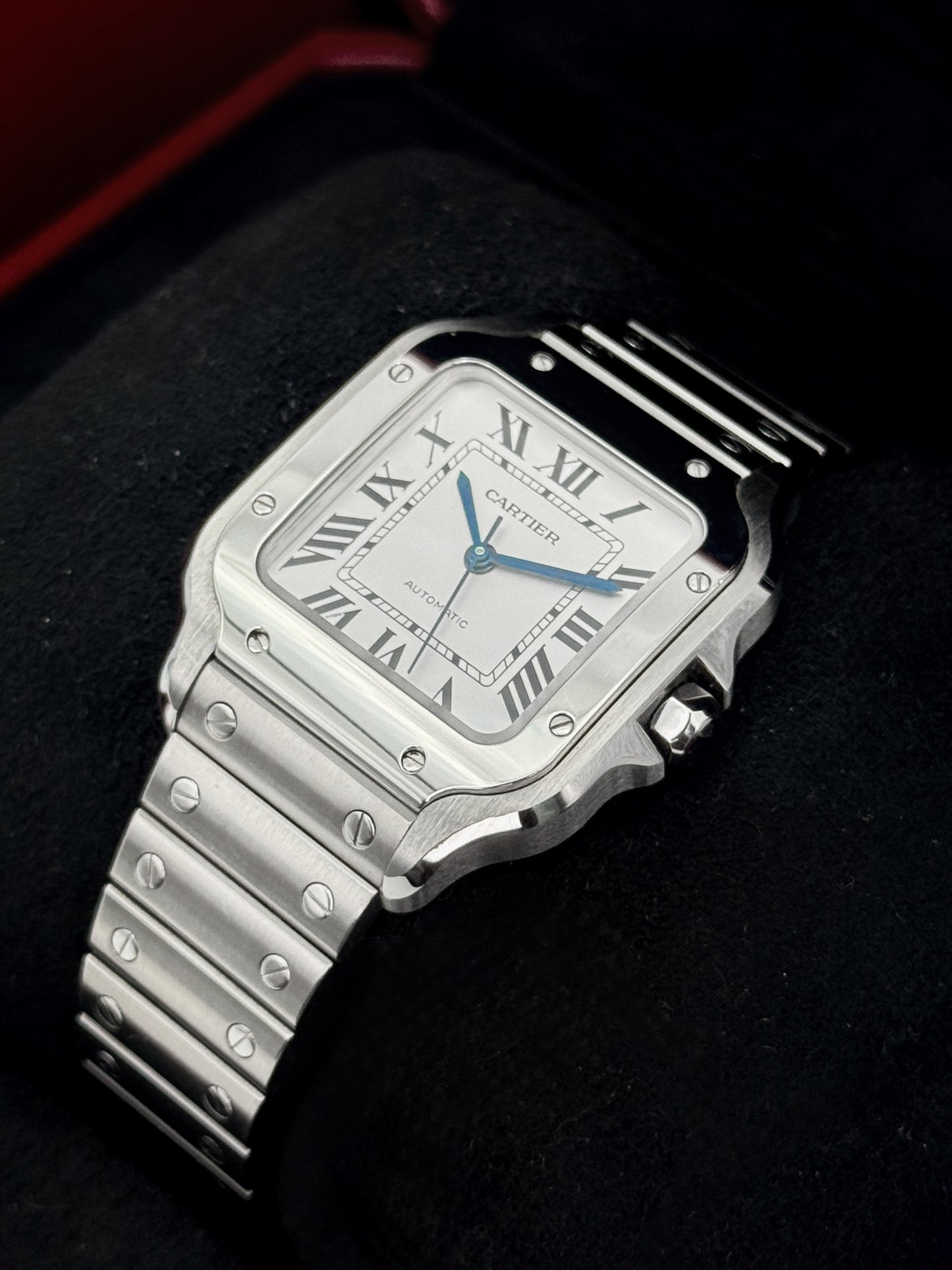 2023 Cartier Santos De Cartier 35.1mm WSSA0029 Stainless Steel White Dial