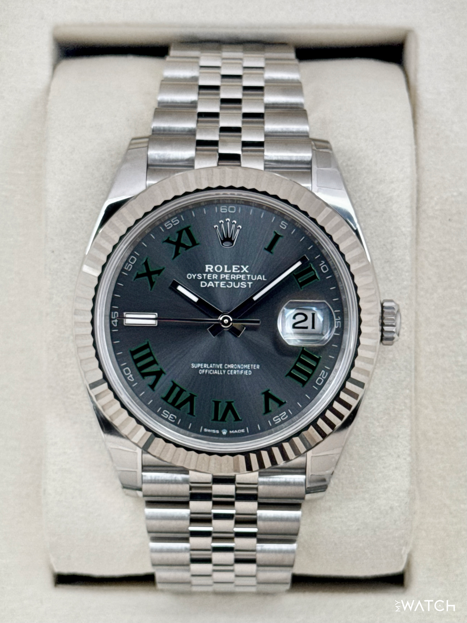 NEW 2025 Rolex Datejust 41mm 126334 Jubilee Wimbledon Dial (STICKERED) - MyWatchLLC