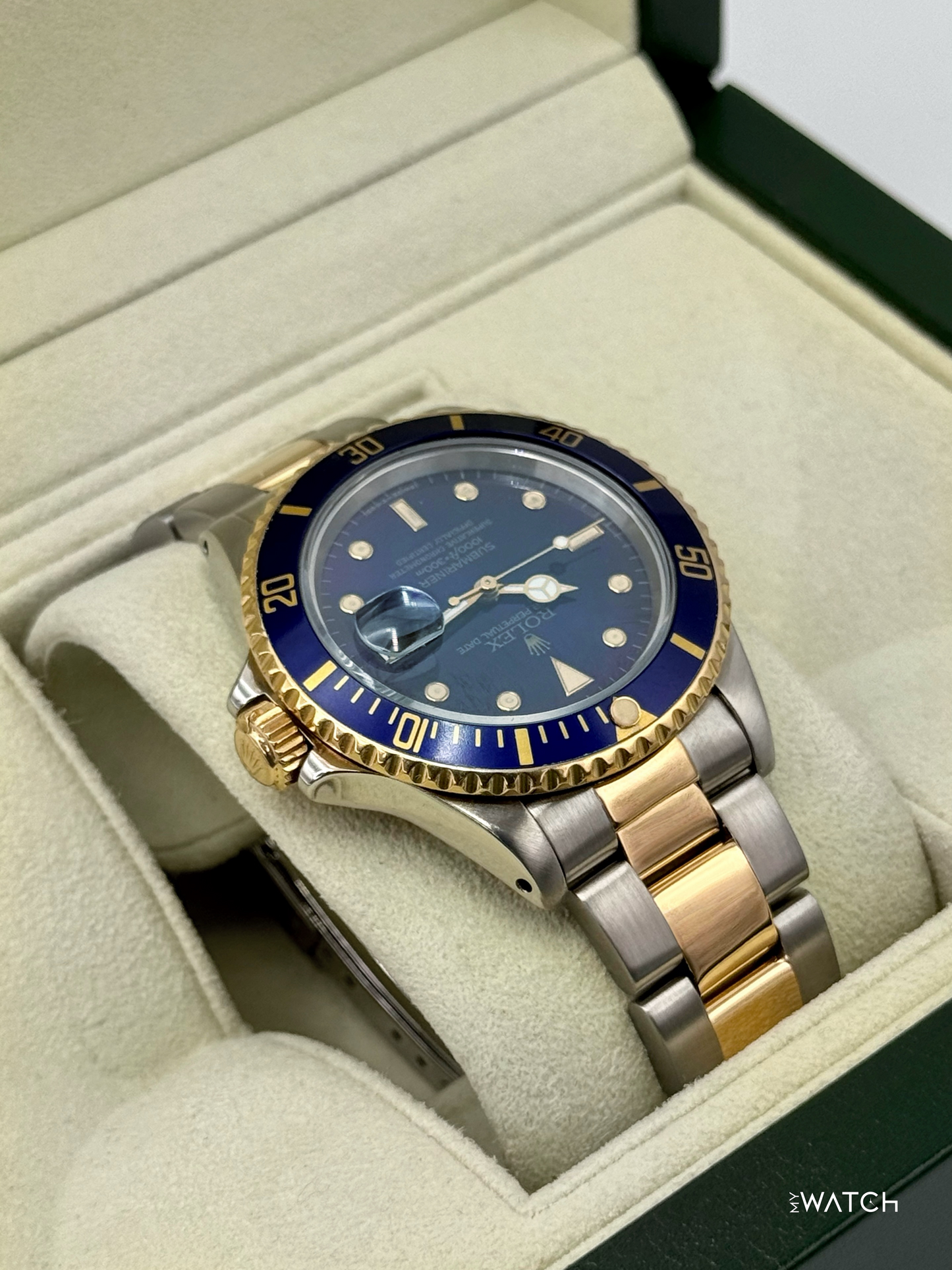 1987 Rolex Submariner 40mm 16803 Two-Tone Blue/Purple Dial