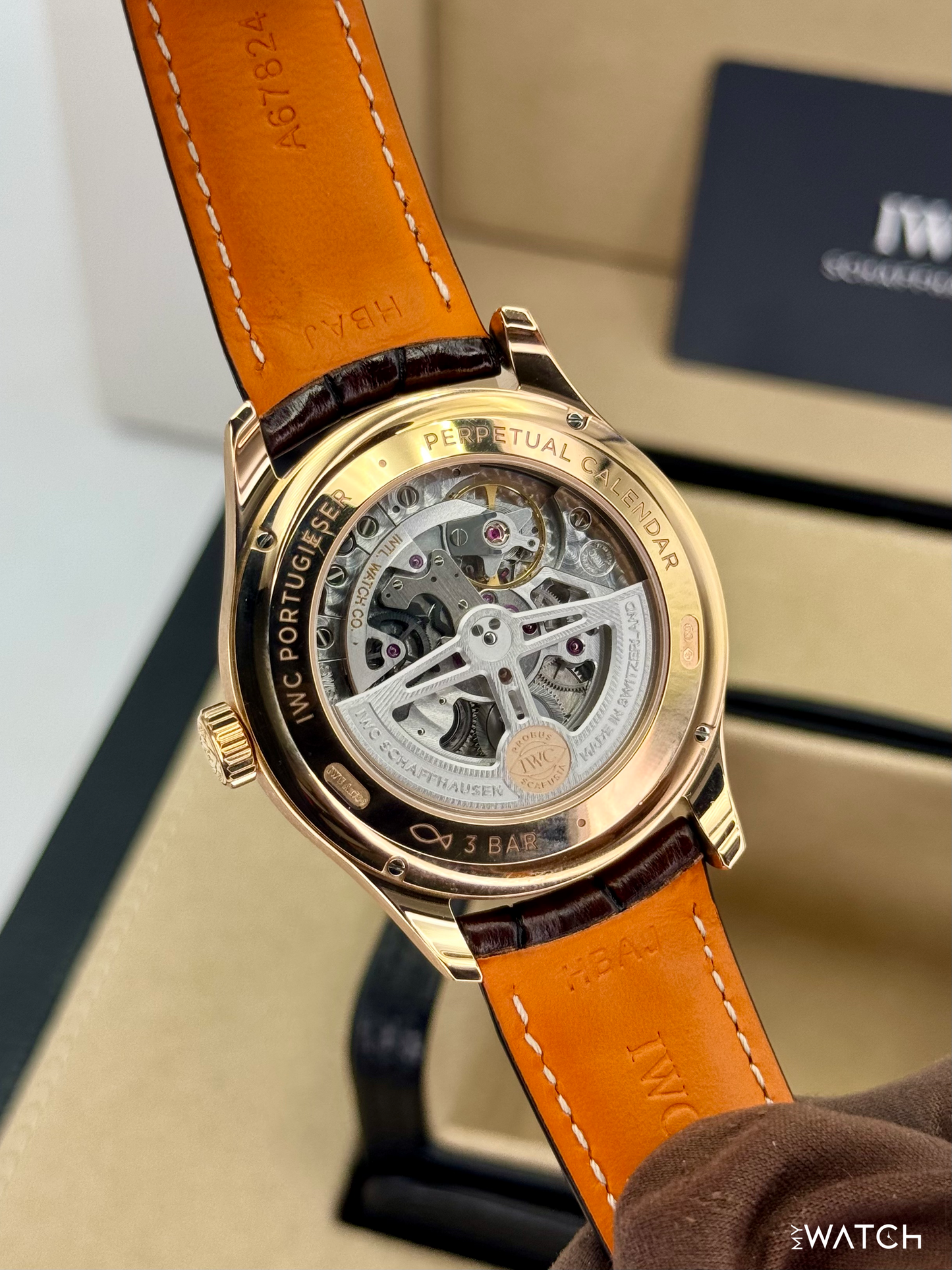 2025 IWC Portugieser Perpetual Calendar 42.4mm IW344202 Rose Gold Silver Dial - MyWatchLLC