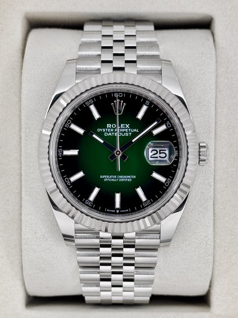 NEW 2026 Rolex Datejust 41mm 126334 Stainless Steel Jubilee Green Ombre Dial