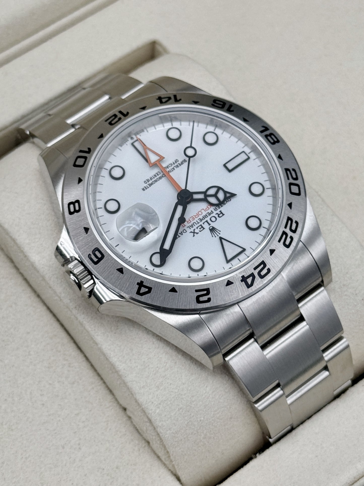 NEW 2026 Rolex Explorer II 42mm 226570 Stainless Steel Polar White Dial (NEW CARD AND STICKERED)