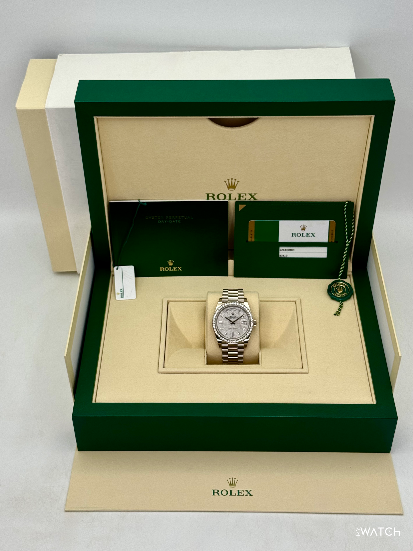 2019 Rolex Day-Date 40mm 228349RBR Presidential Meteorite Diamond Dial - MyWatchLLC