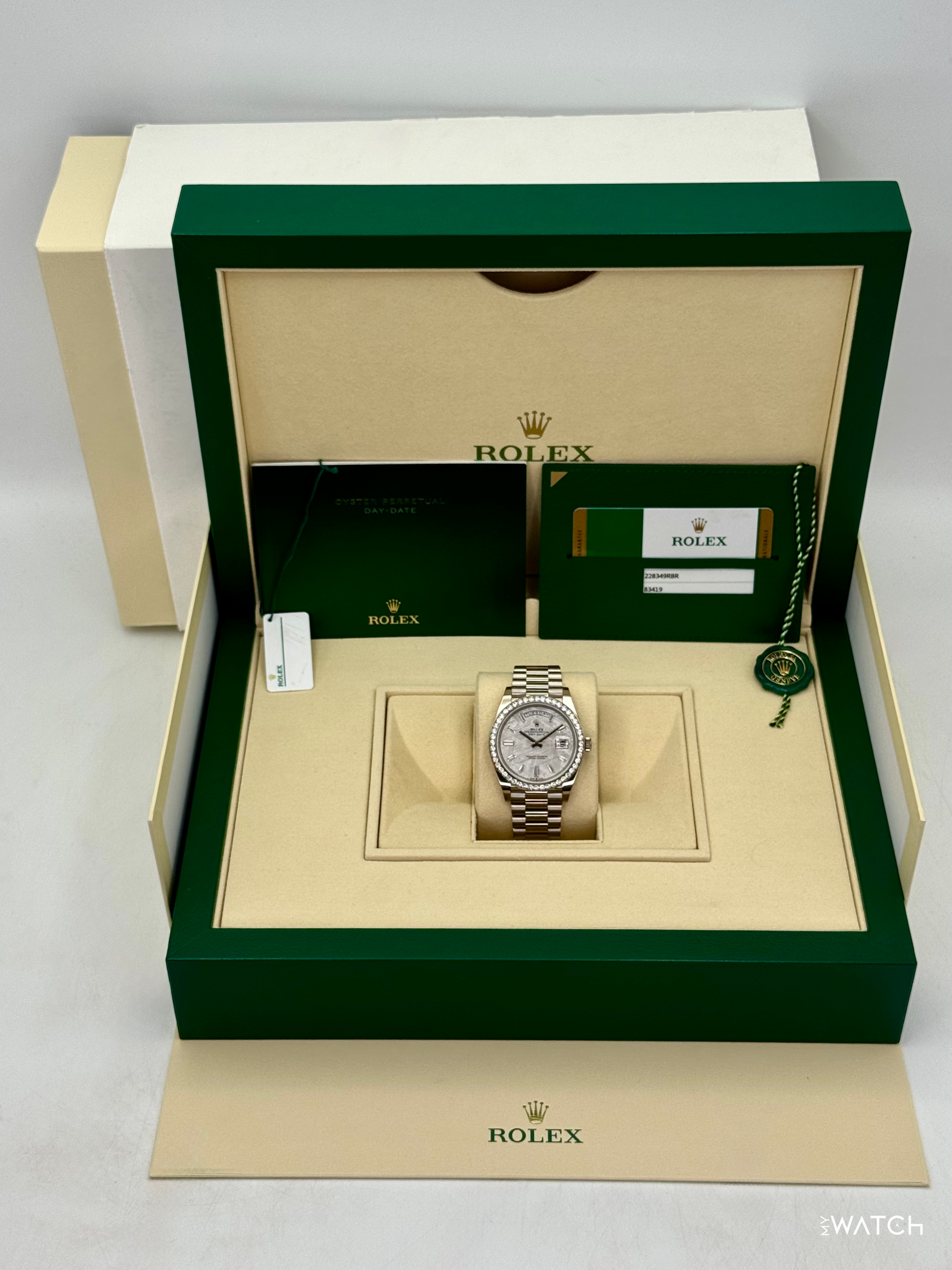 2019 Rolex Day-Date 40mm 228349RBR Presidential Meteorite Diamond Dial - MyWatchLLC