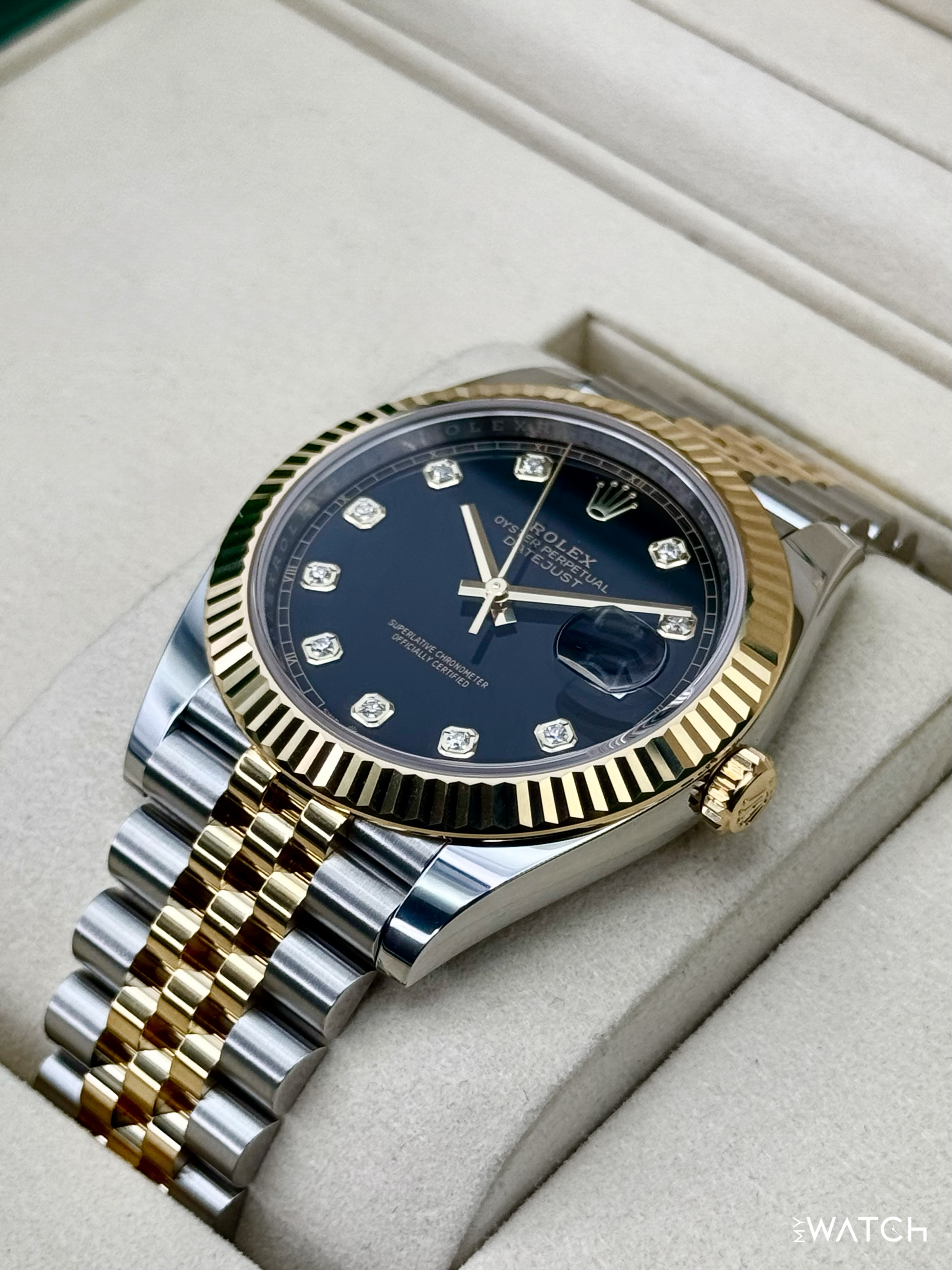 2025 Rolex Datejust 41mm 126333 Two-Tone Jubilee Black Dial - MyWatchLLC