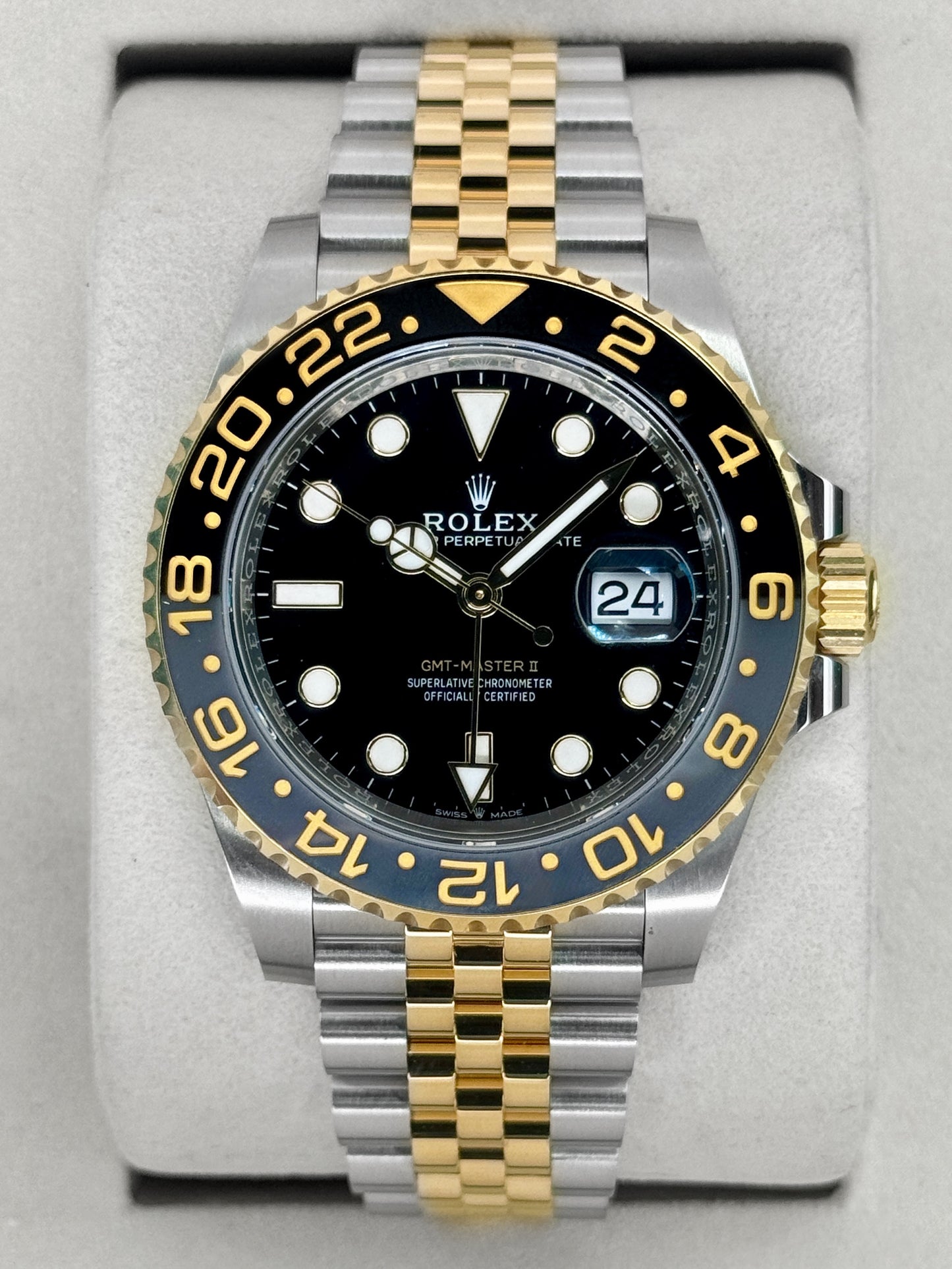 2025 Rolex GMT-Master II 40mm 126713GRNR Two-Tone Jubilee