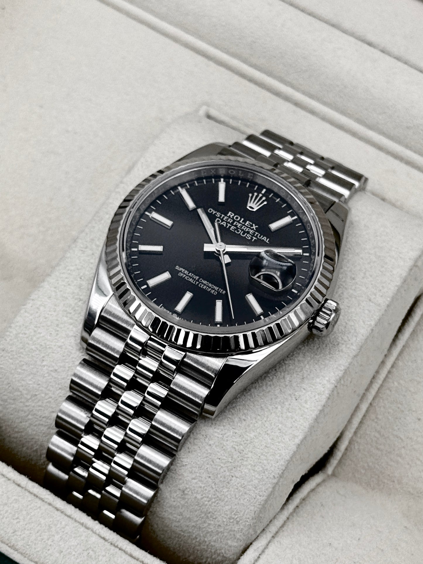 2019 Rolex Datejust 36mm 126234 Stainless Steel Jubilee Black Dial