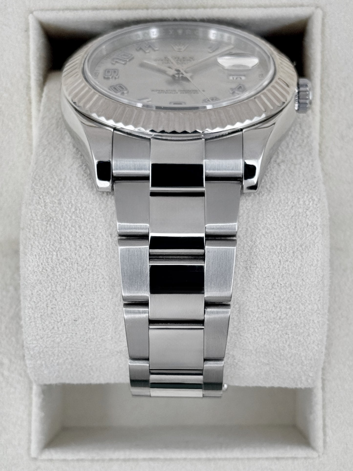 2010 Rolex Datejust II 41mm 116334 Stainless Steel Oyster Silver Dial