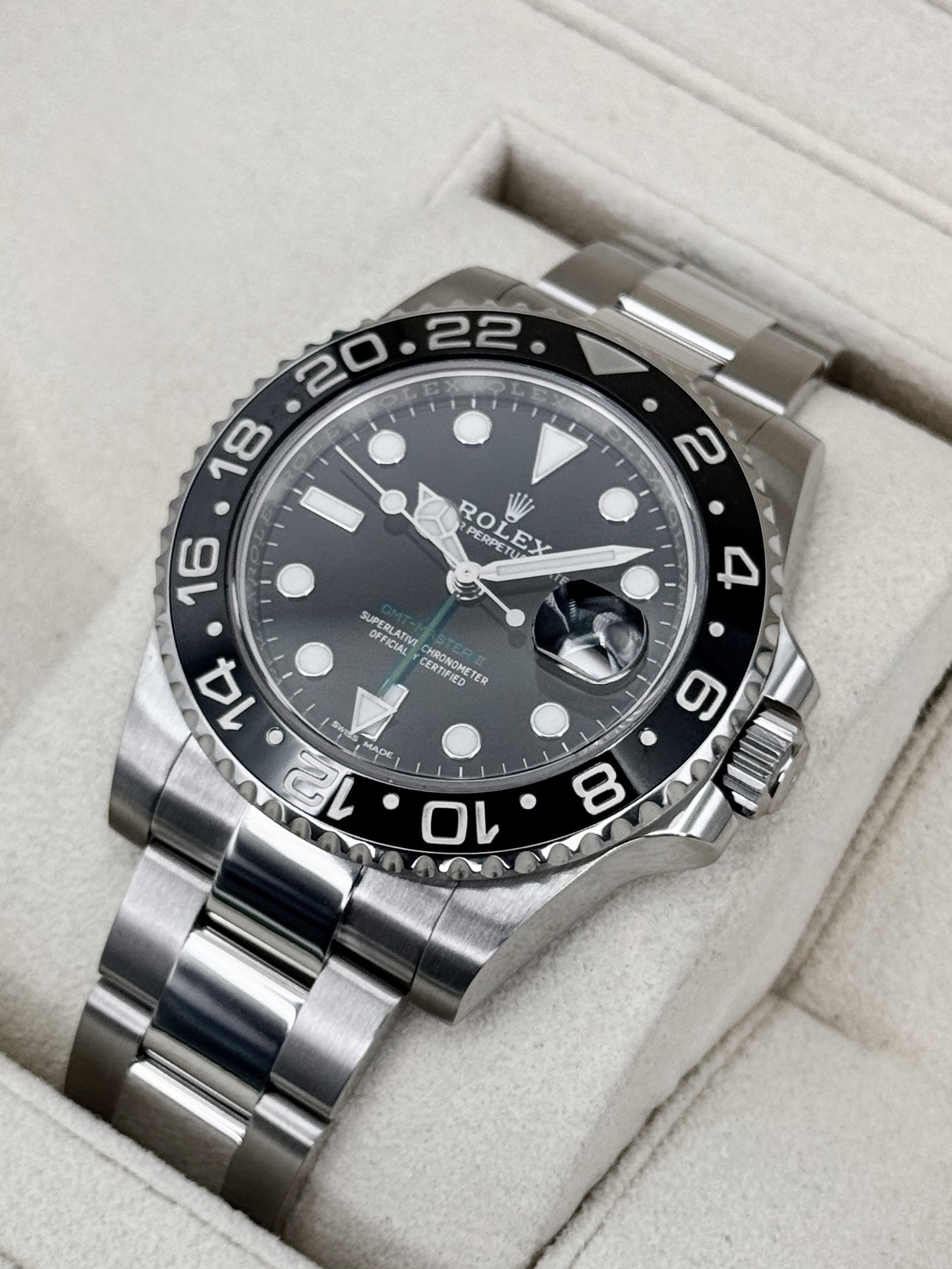 2018 Rolex GMT-Master II 40mm 116710LN Stainless Steel Black Dial