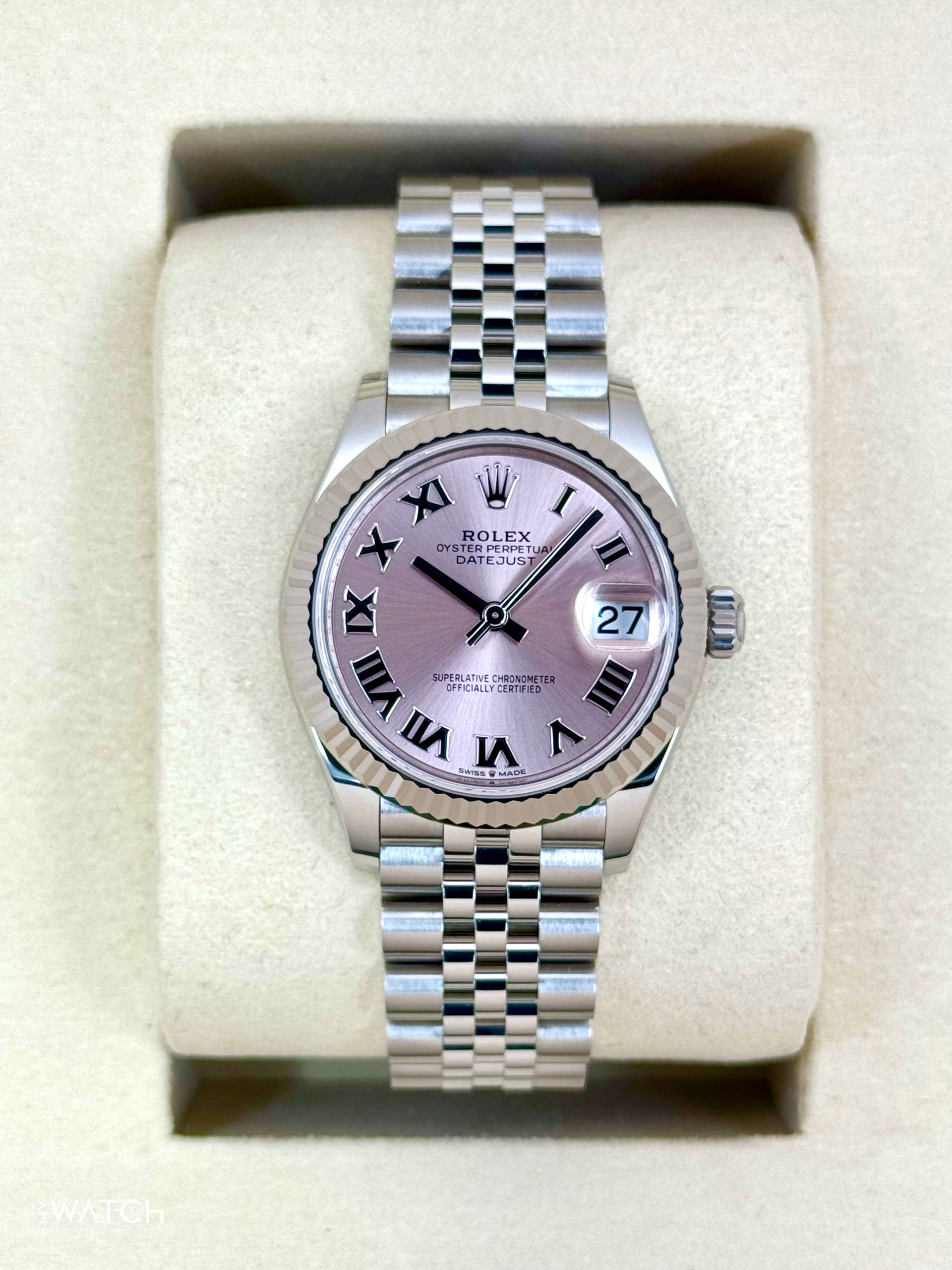 NEW 2025 Rolex Lady Datejust 31mm 278274 Stainless Steel Jubilee Pink