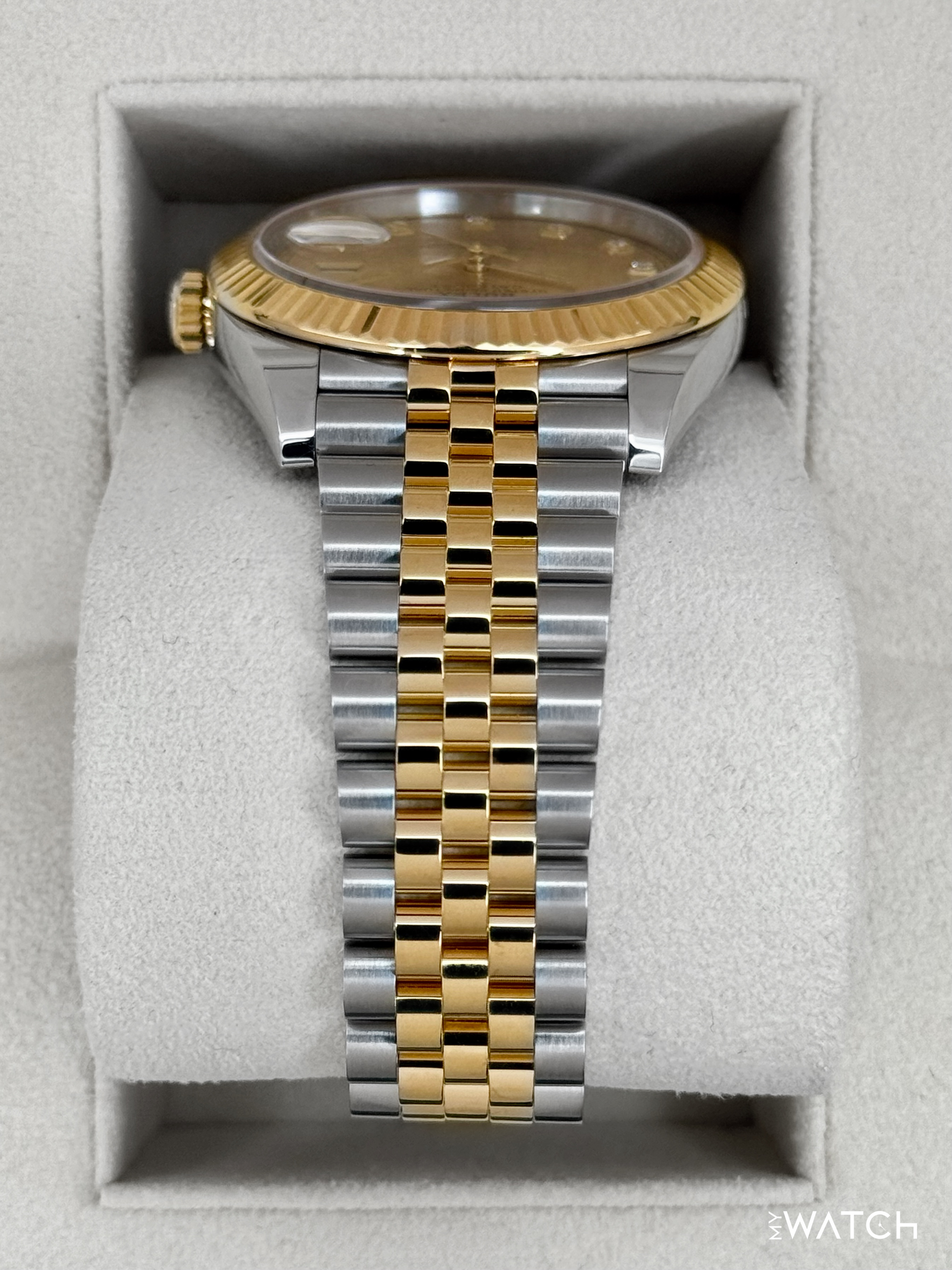 2023 Rolex Datejust 41mm 126333 Two-Tone Jubilee Champagne Diamond Dial - MyWatchLLC