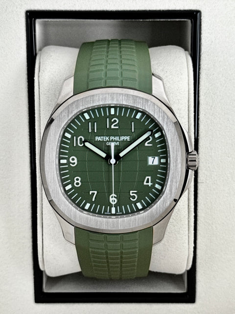 NEW 2026 Patek Philippe Aquanaut 42.2mm 5168G White Gold Green Dial