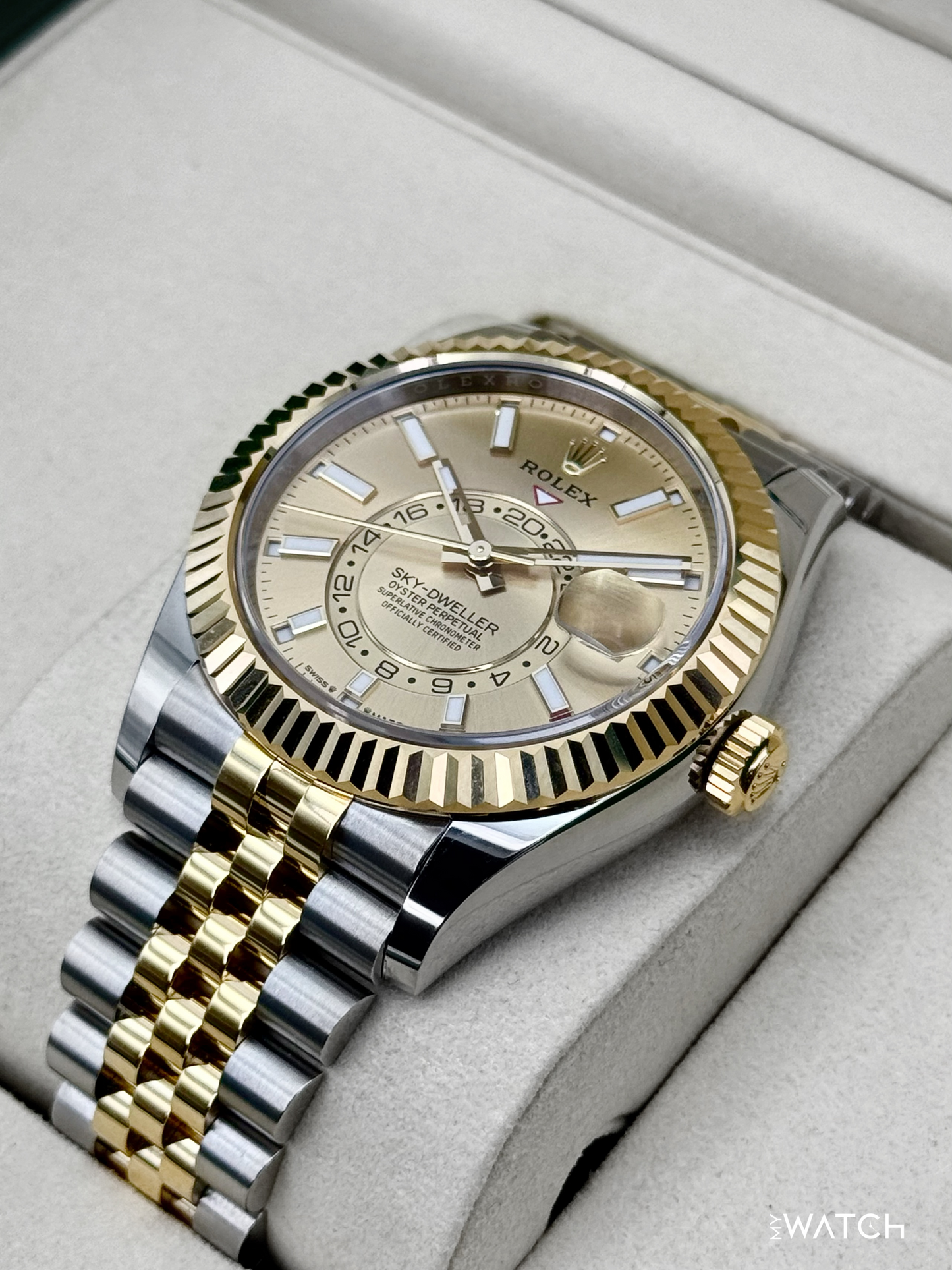 NEW 2025 Rolex Sky-Dweller 42mm 336933 Jubilee Champagne Dial - MyWatchLLC