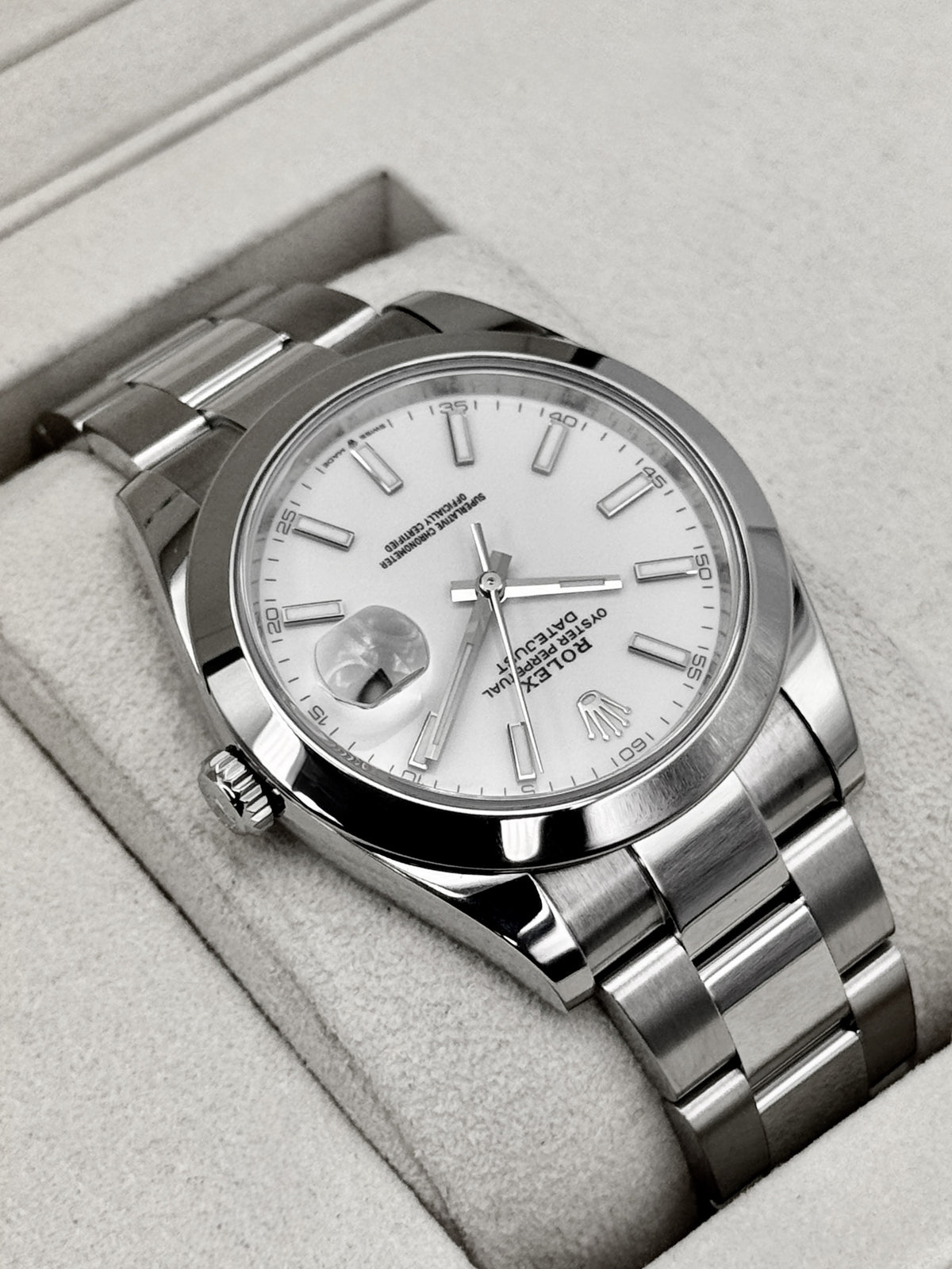 2025 Rolex Datejust 41mm 126300 Stainless Steel Oyster White Dial