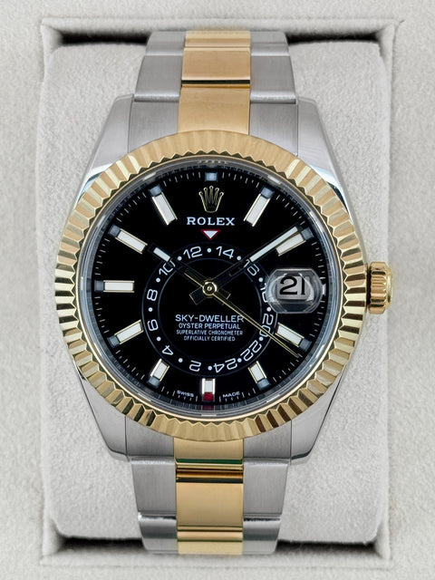 Rolex Sky-Dweller 42mm 326933 Two-Tone Oyster Black Dial