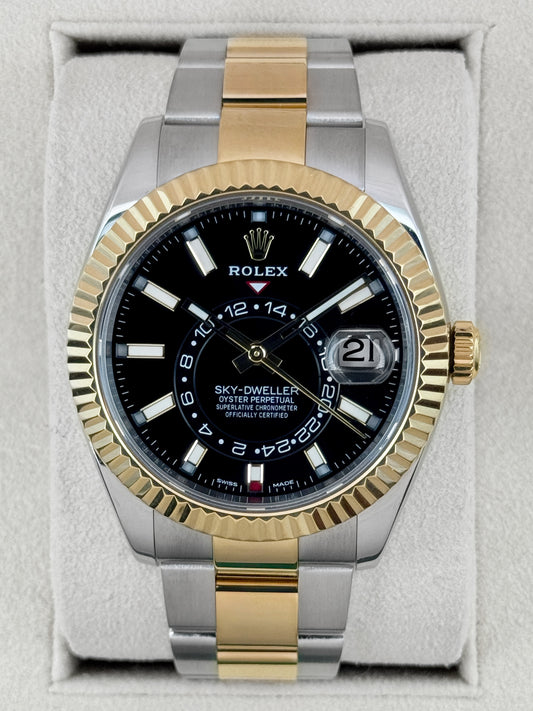 Rolex Sky-Dweller 42mm 326933 Two-Tone Oyster Black Dial