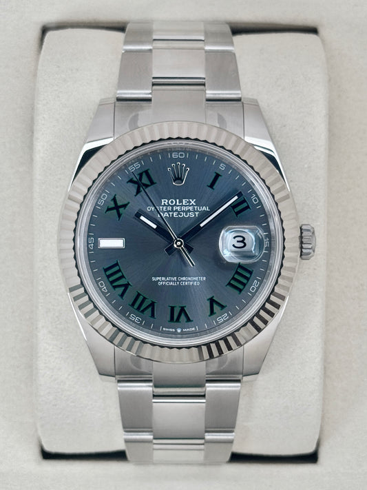 NEW 2026 Rolex Datejust 41mm 126334 Stainless Steel Oyster Wimbledon Dial (STICKERED)