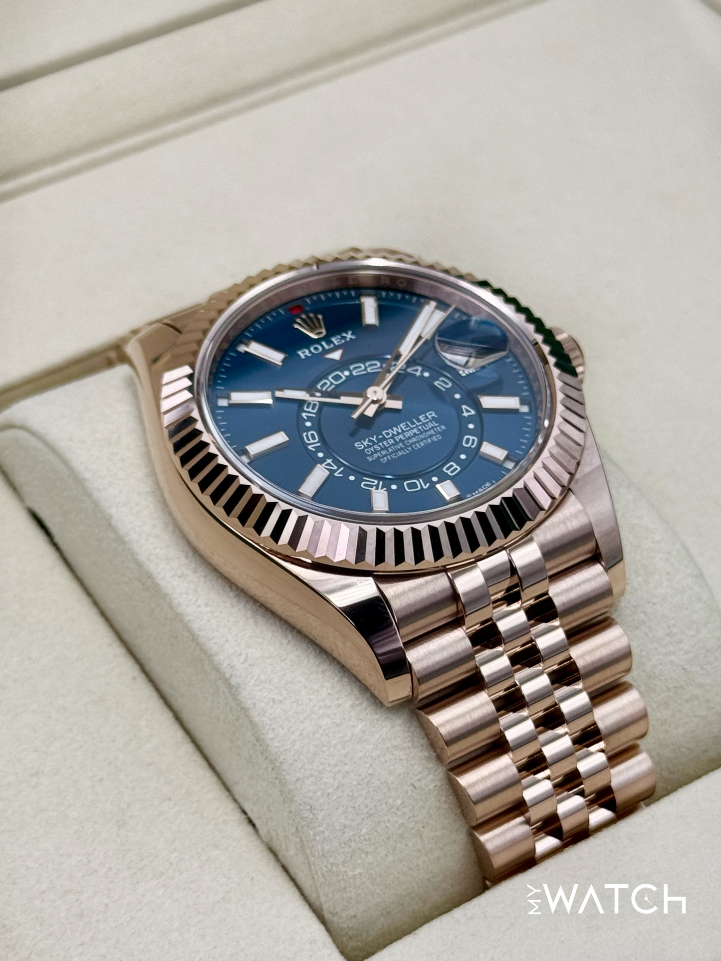 NEW 2025 Rolex Sky-Dweller 42mm 336935 Rose Gold Jubilee Blue Dial