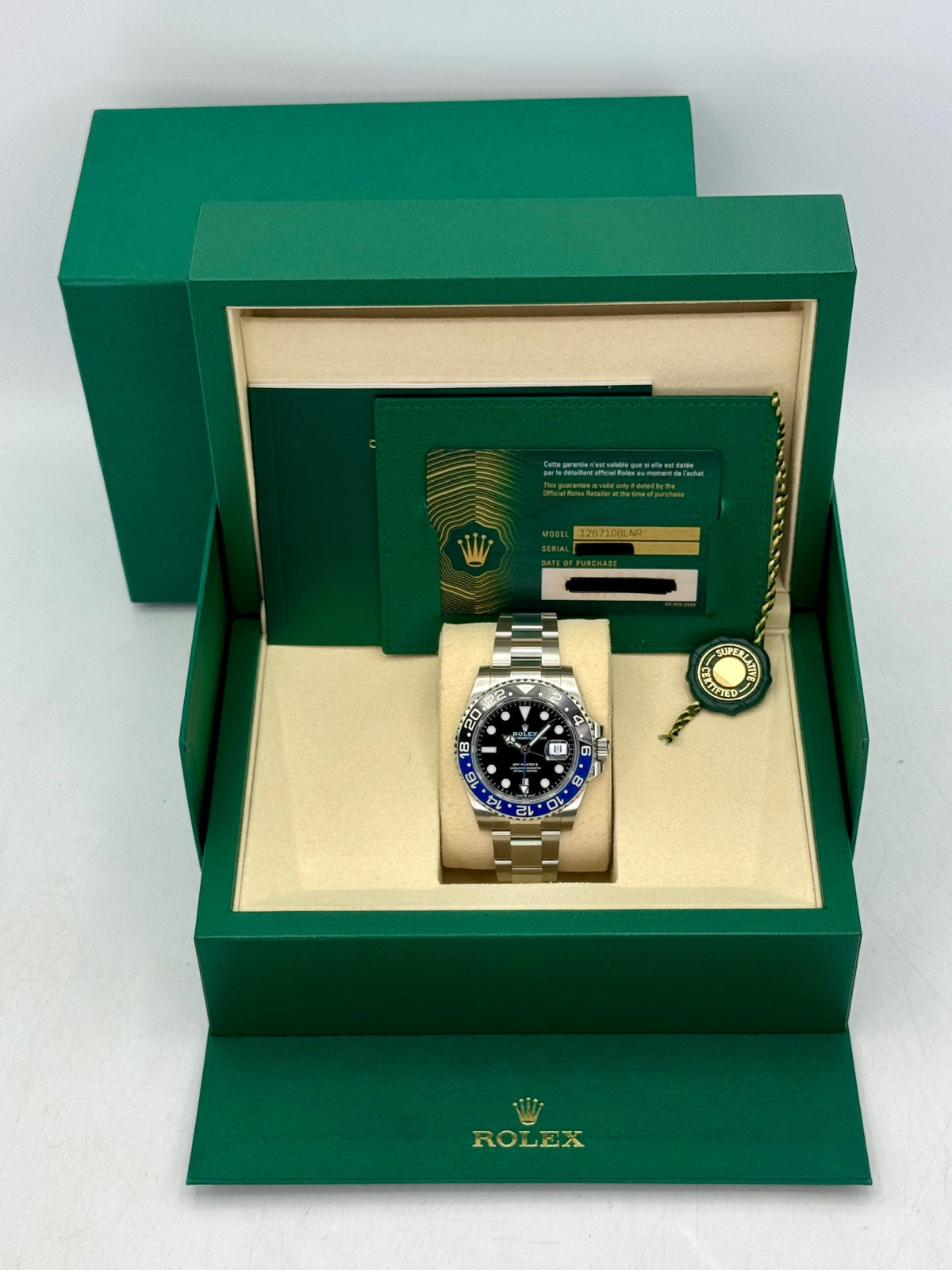 NEW 2026 Rolex GMT-Master II Batman 40mm 126710BLNR Oyster (NEW STYLE CARD)