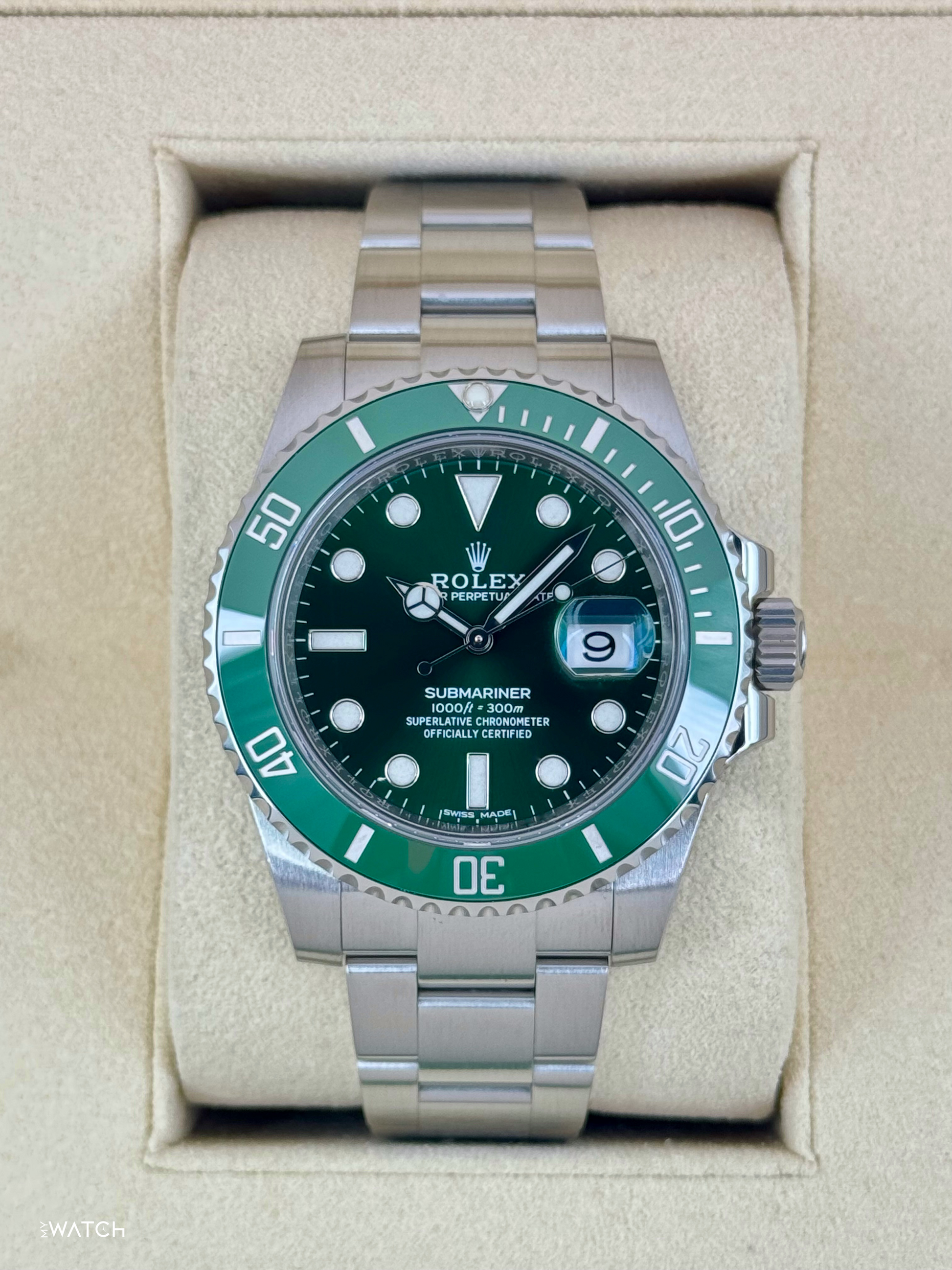 2025 CPO Rolex Submariner “Hulk” 40mm 116610LV Green Dial - MyWatchLLC