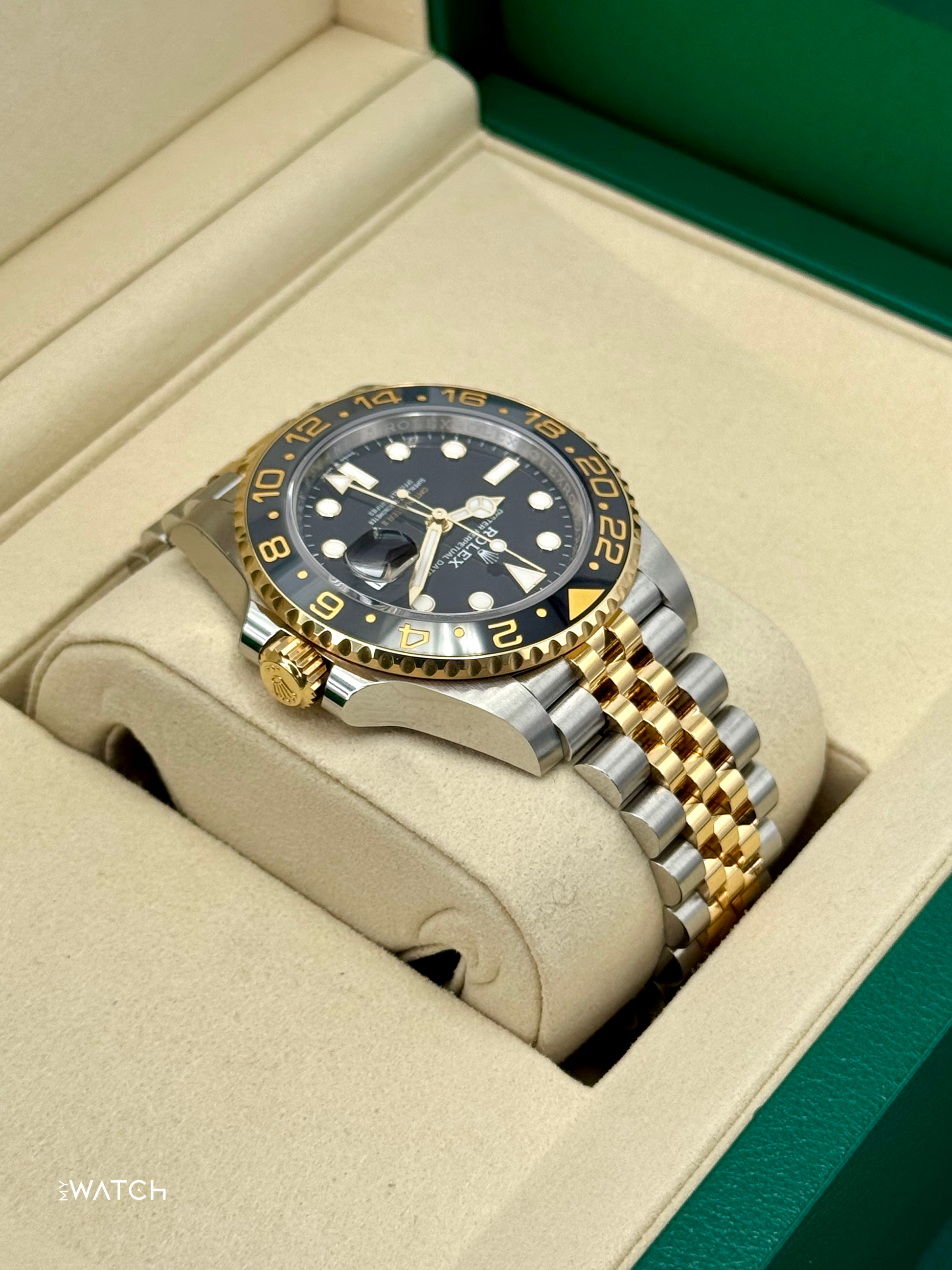 NEW 2025 Rolex GMT-Master II 40mm 126713GRNR Two-Tone Jubilee (STICKERED) - MyWatchLLC