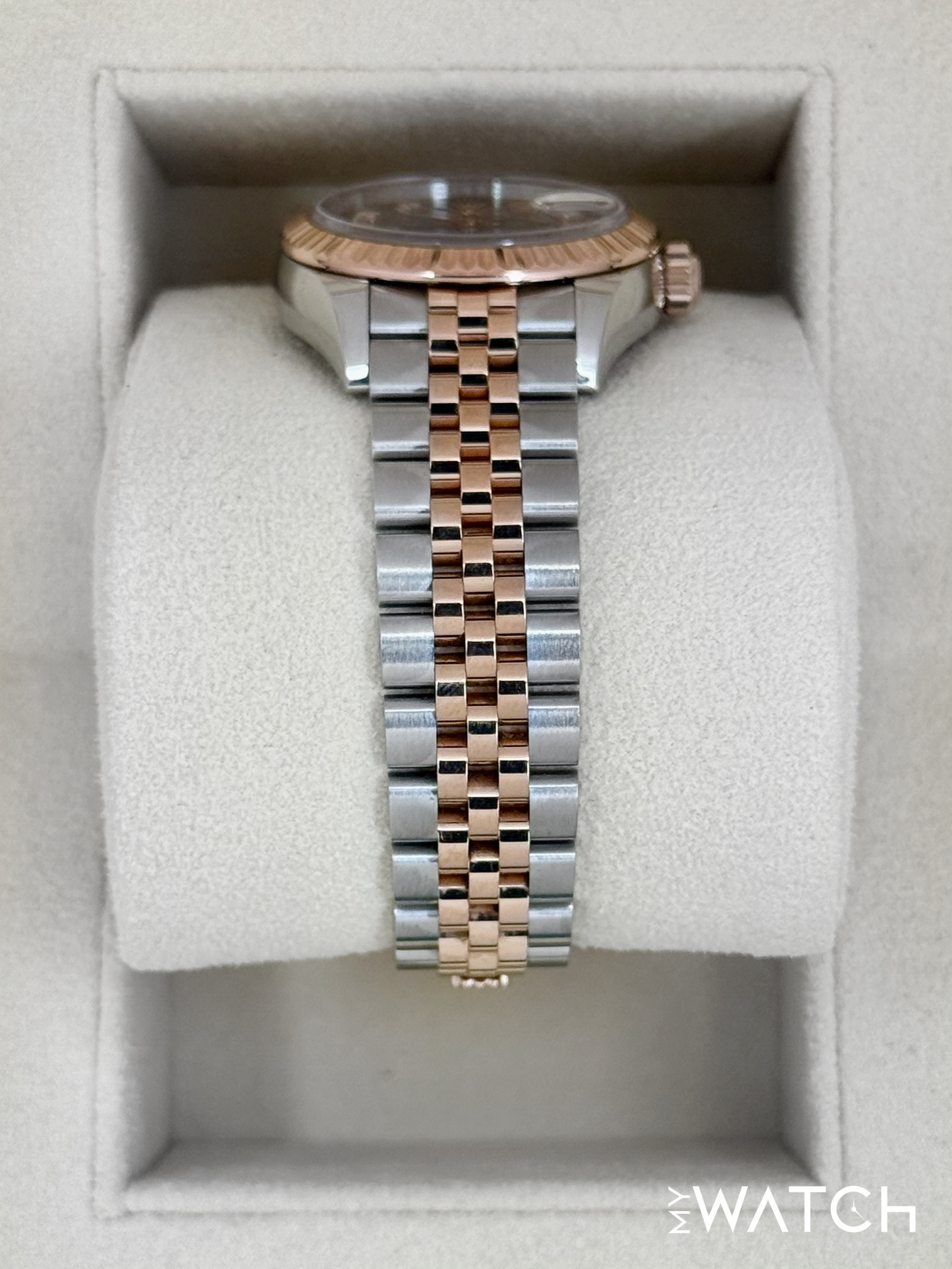 2023 Rolex Ladies Datejust 28mm 279171 Two-Tone Chocolate Diamond Dial