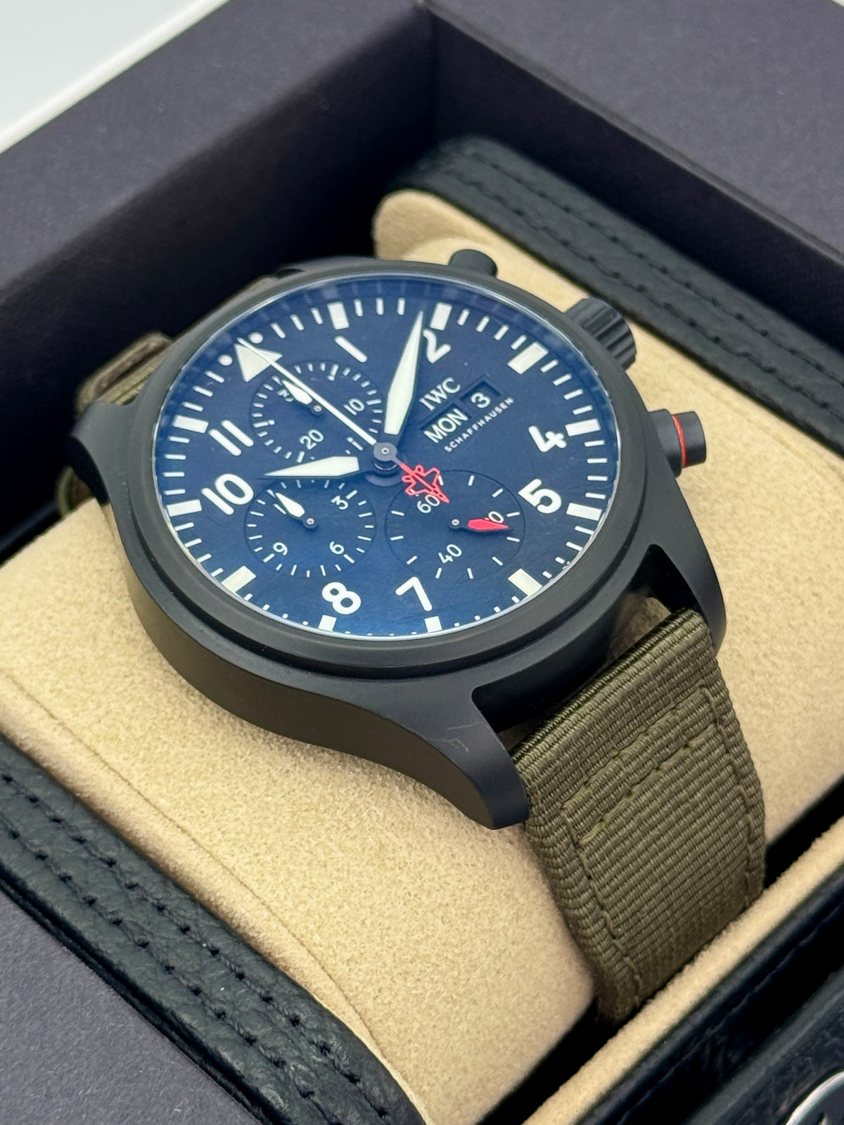 2021 IWC Pilot Chronograph Top Gun 44mm IW389104 Ceramic Black Dial