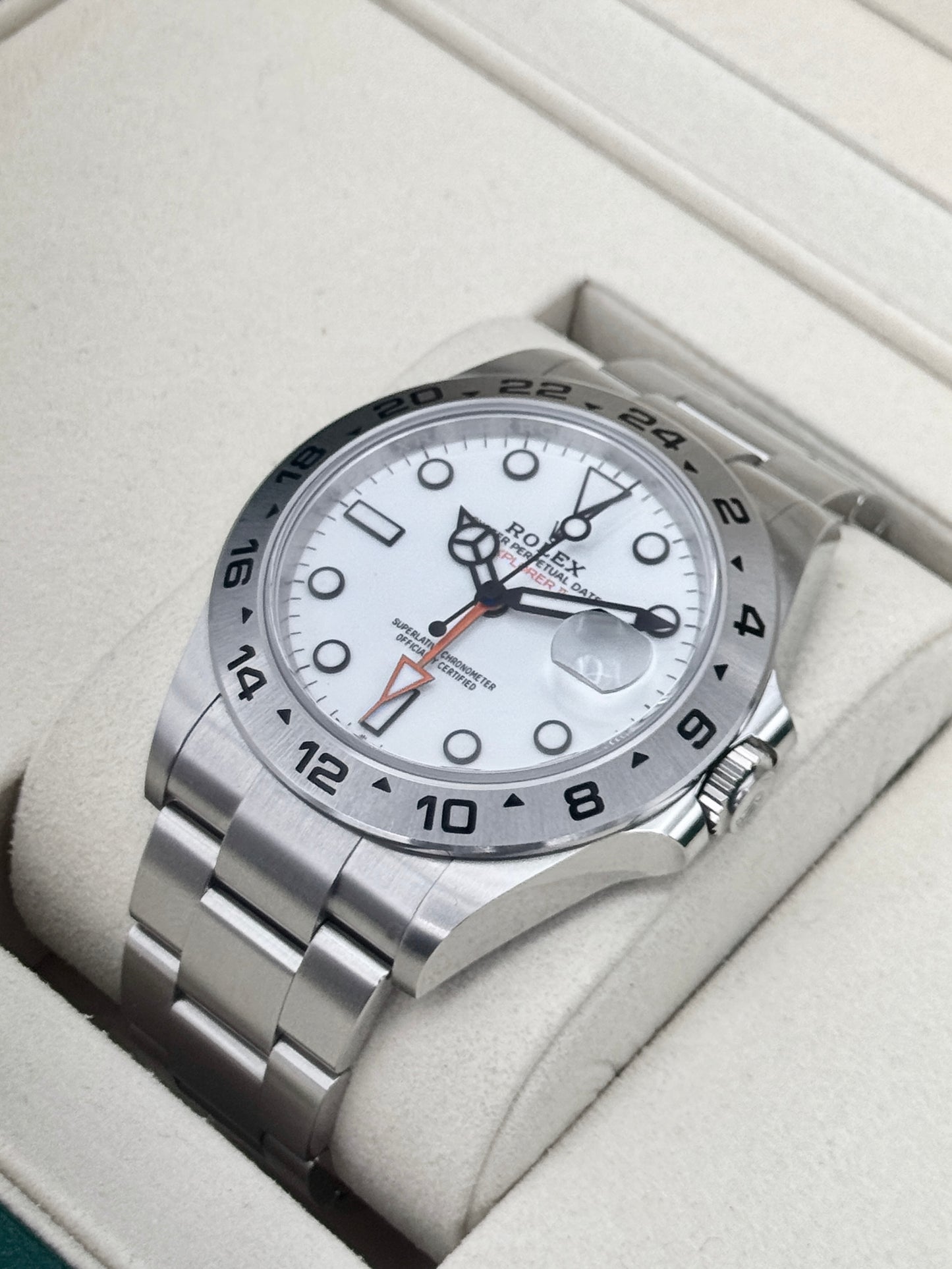 2026 Rolex Explorer II 42mm 226570 Stainless Steel Polar White Dial