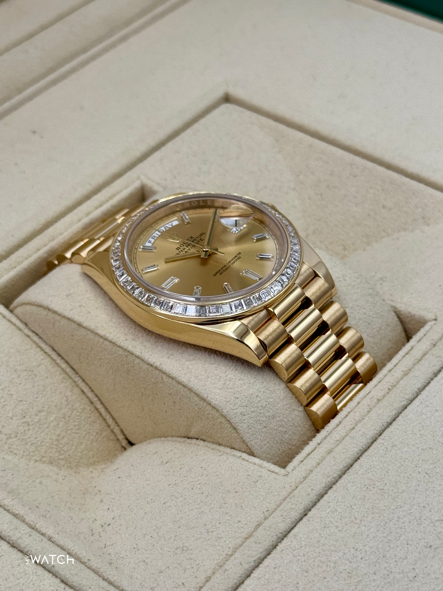 2018 Rolex Day-Date 40mm 228398TBR Presidential Yellow Gold Champagne Dial