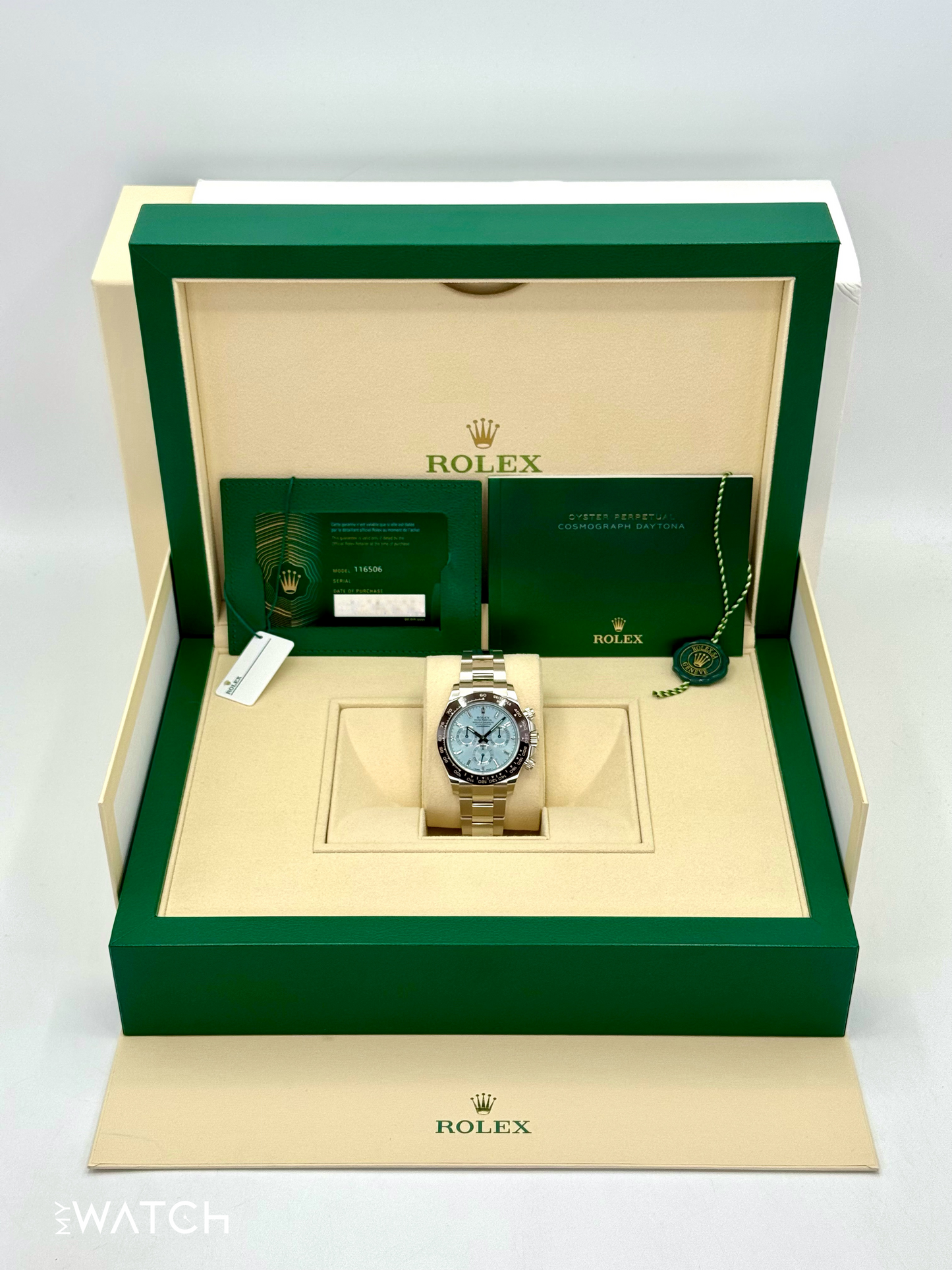 2022 Rolex Daytona 40mm 116506 Platinum Ice Blue Diamond Dial