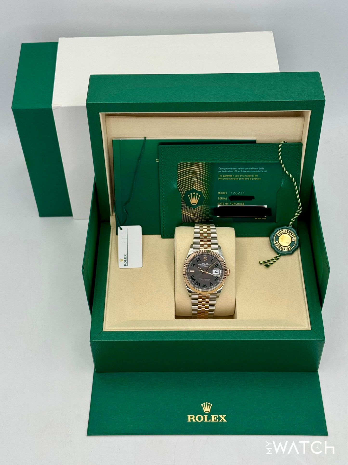 NEW 2025 Rolex Datejust 36mm 126231 Two-Tone Jubilee Wimbledon Dial