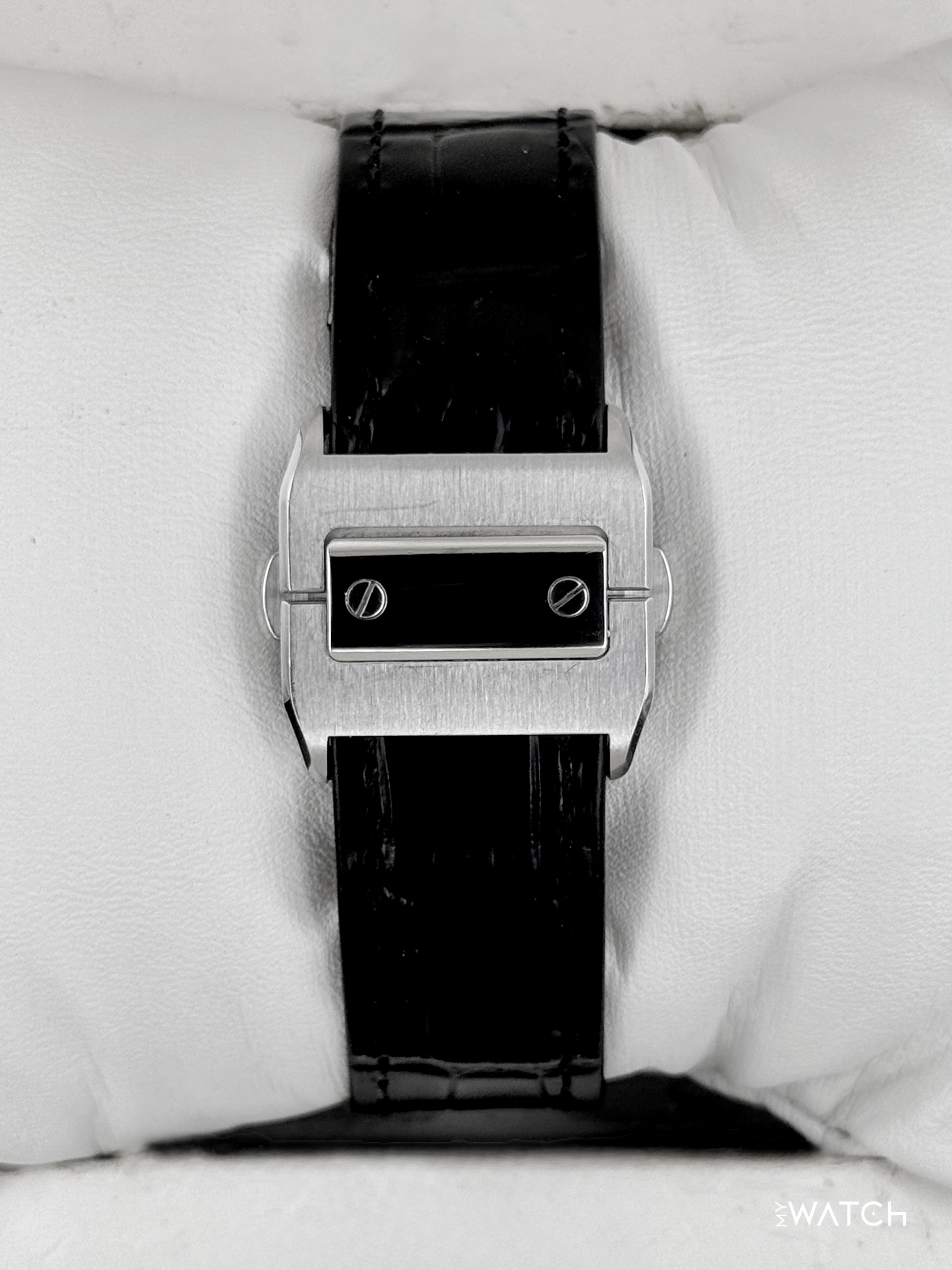 Cartier Santos 100 33mm 2878 Stainless Steel White Dial - MyWatchLLC