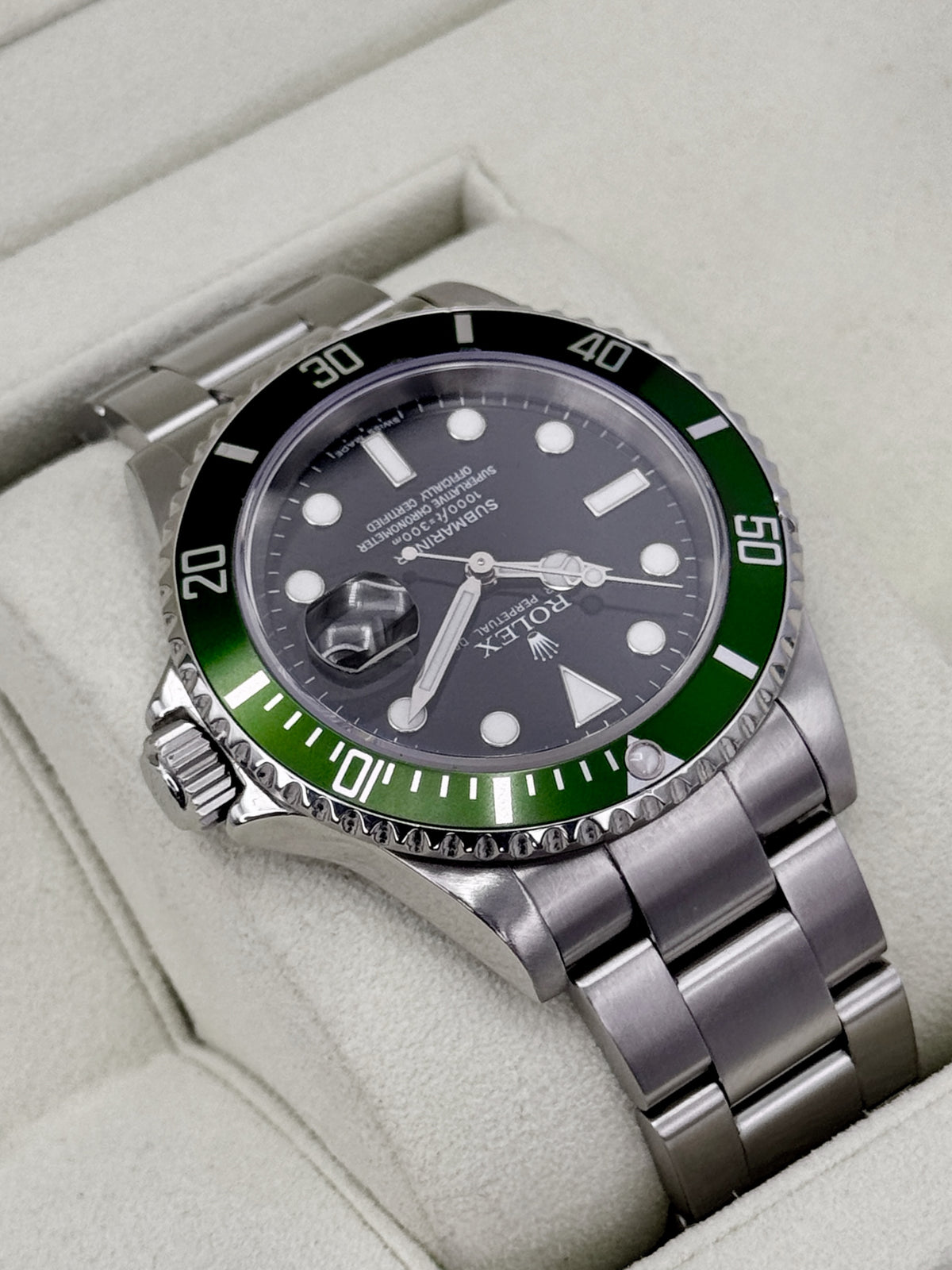 2007 Rolex Submariner Kermit 40mm 16610LV Stainless Steel Black Dial (CPO)