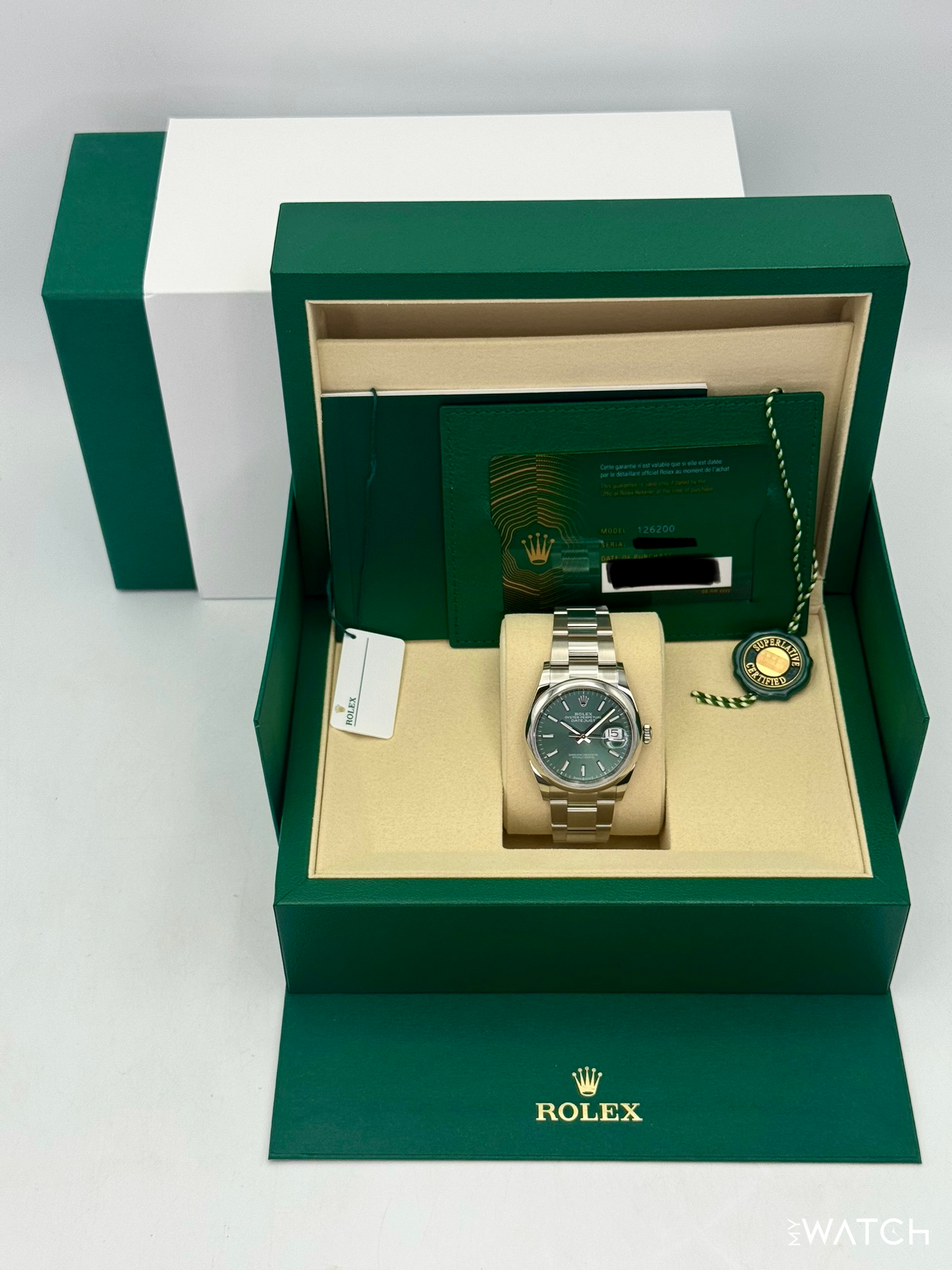 NEW 2025 Rolex Datejust 36mm 126200 Oyster Mint Green Dial